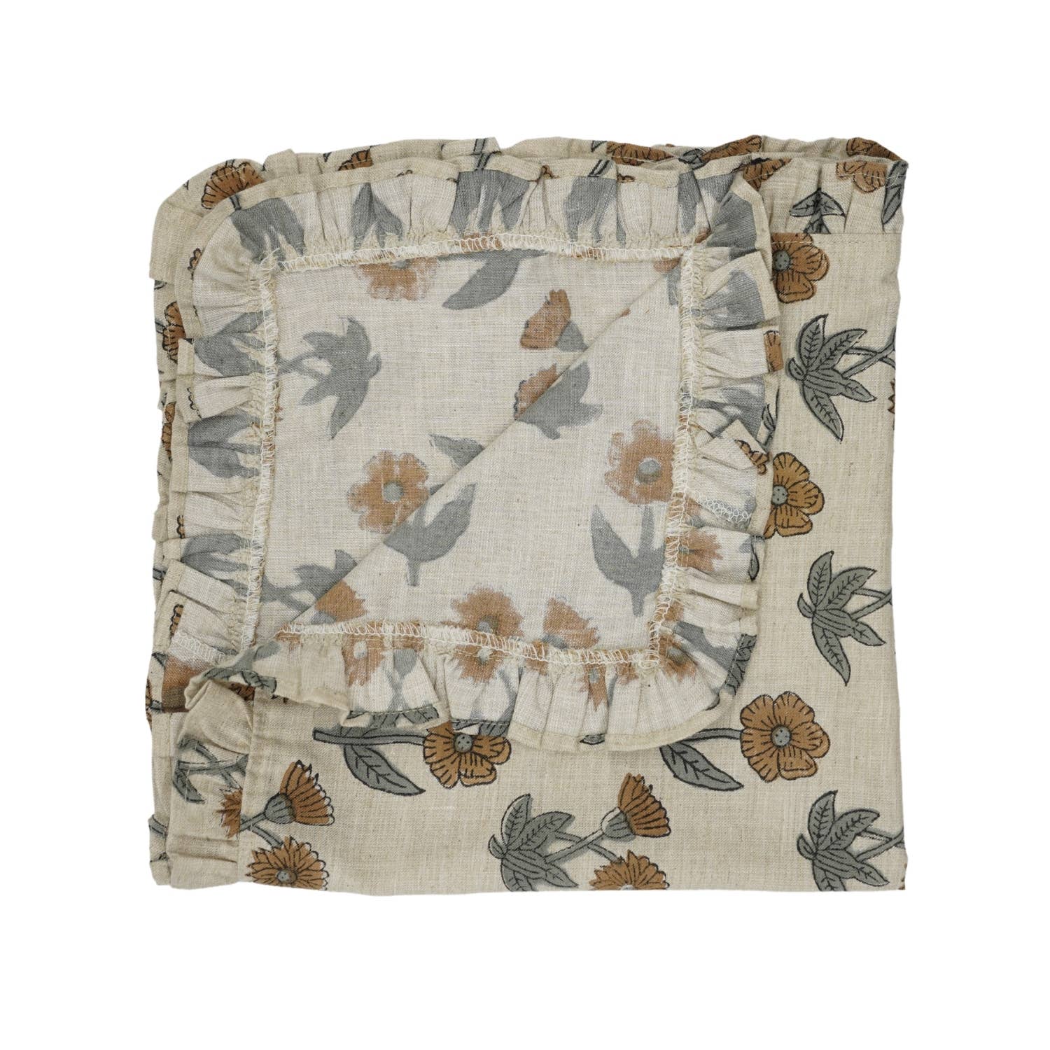 Block Printed Napkins: Beige / Set of 4