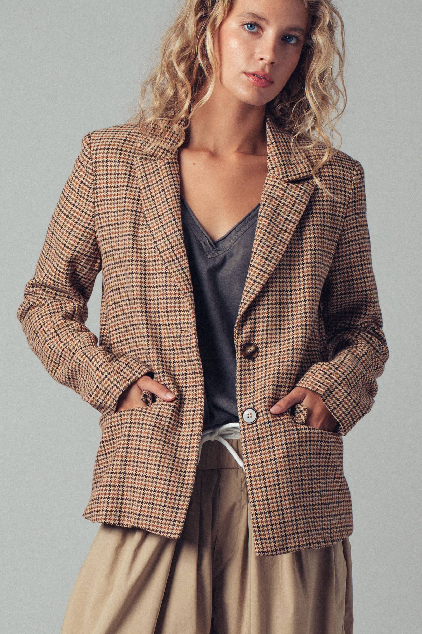Houndstooth Blazer