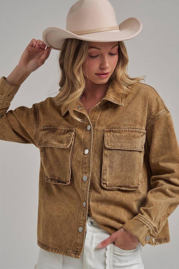 Vintage Washed Western Shacket