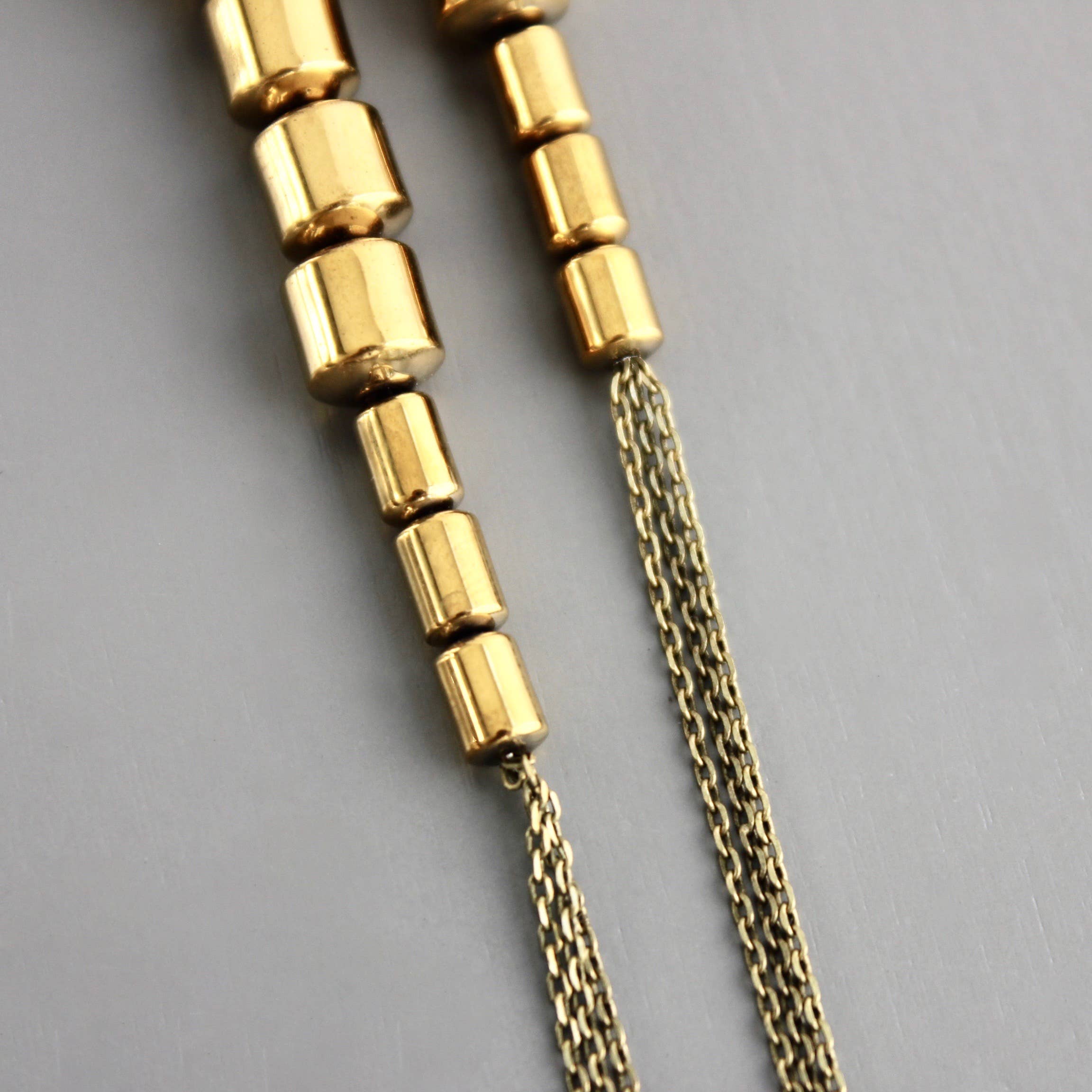 Gold Ox Chain Earrings