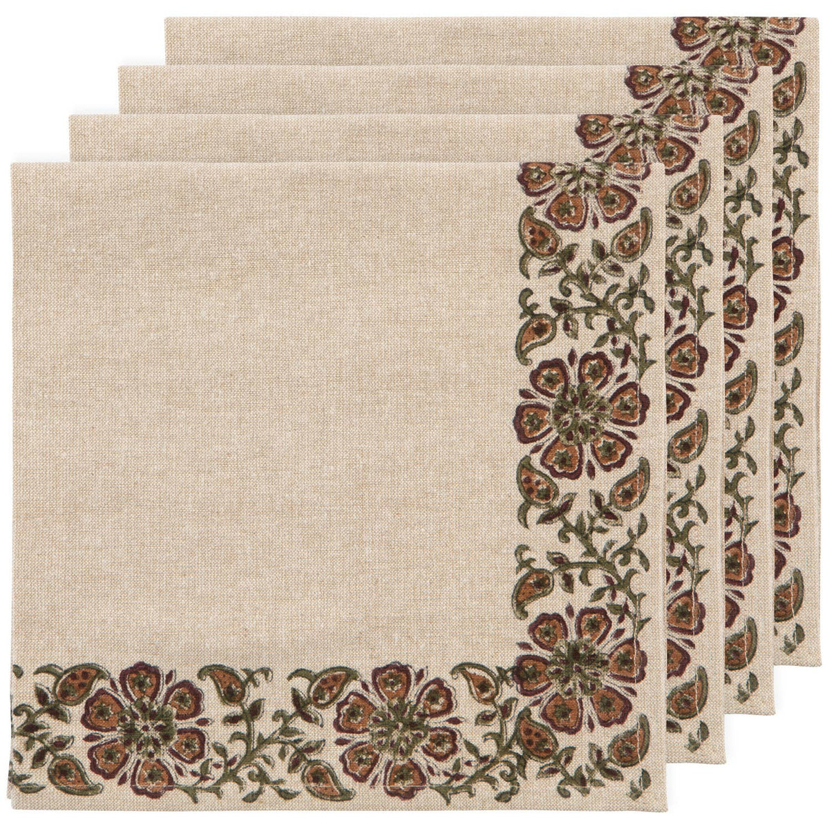 Elysian Block Print Napkins: Set of 4