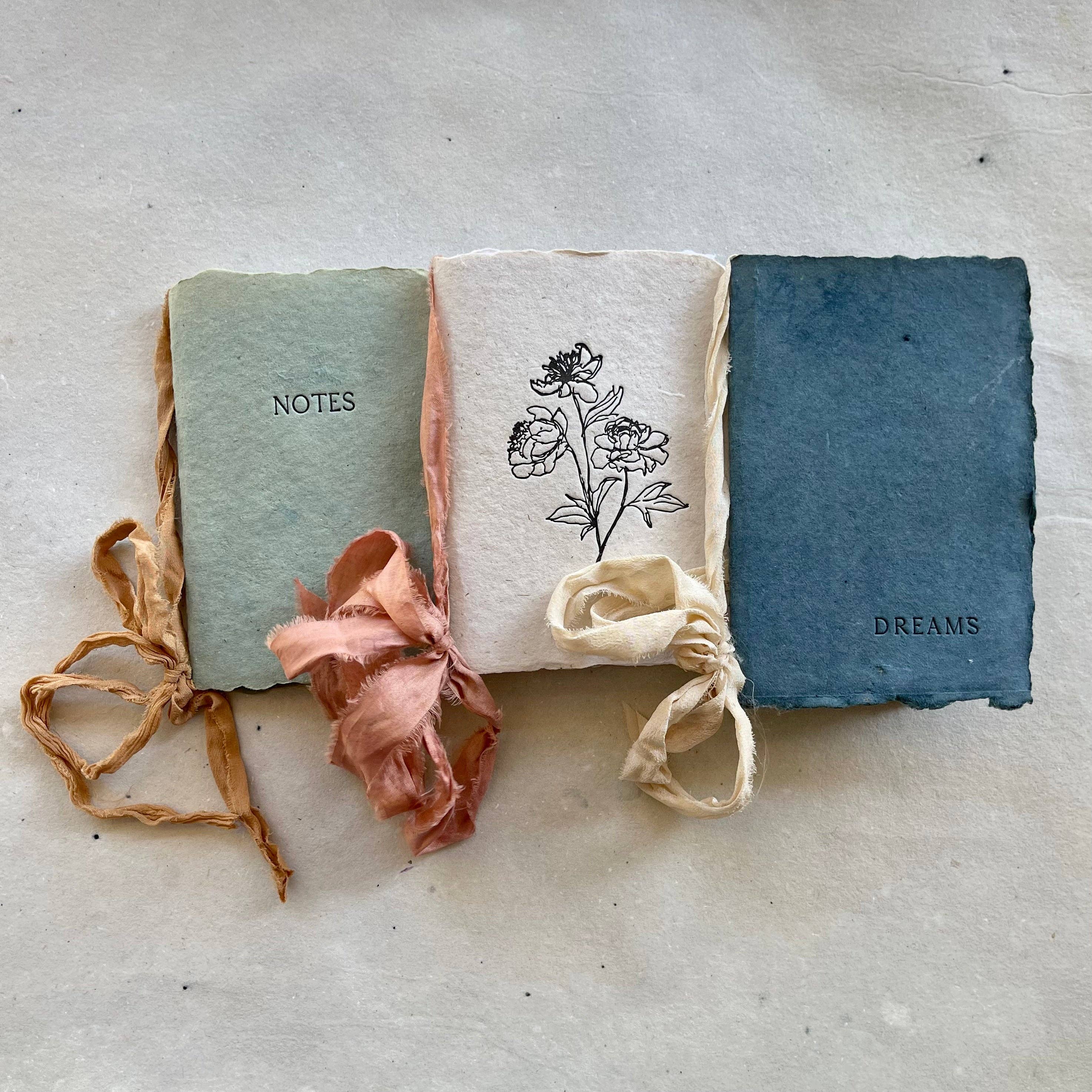 Silk-Tied Letterpress Notebook