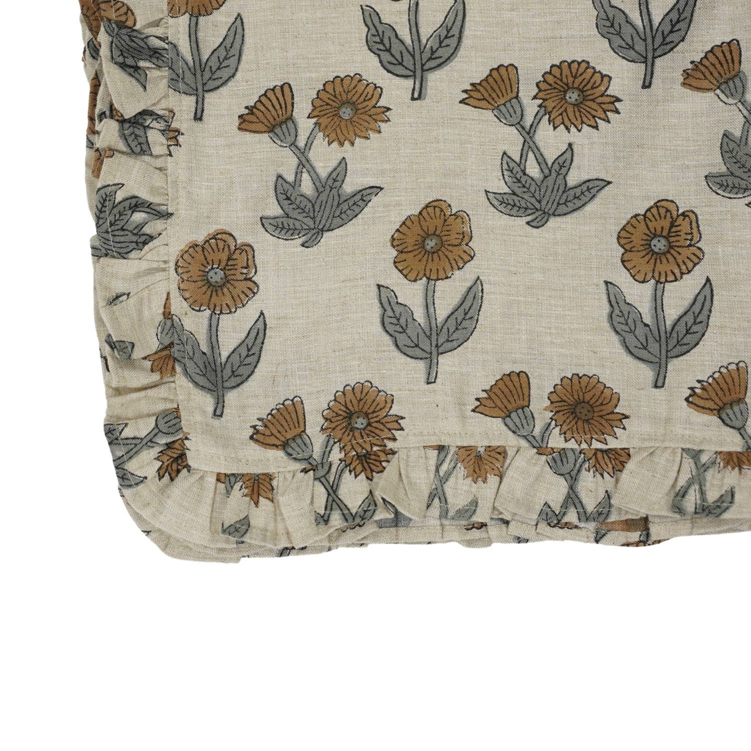 Block Printed Napkins: Beige / Set of 4