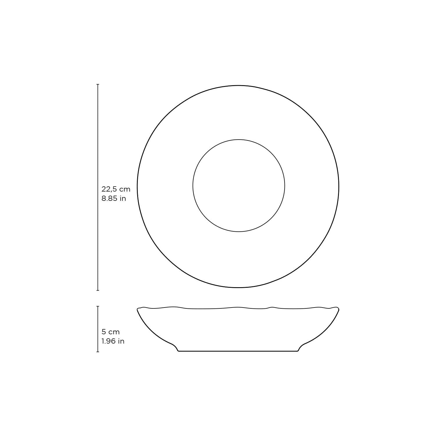 Stoneware Salad Bowl: Amber