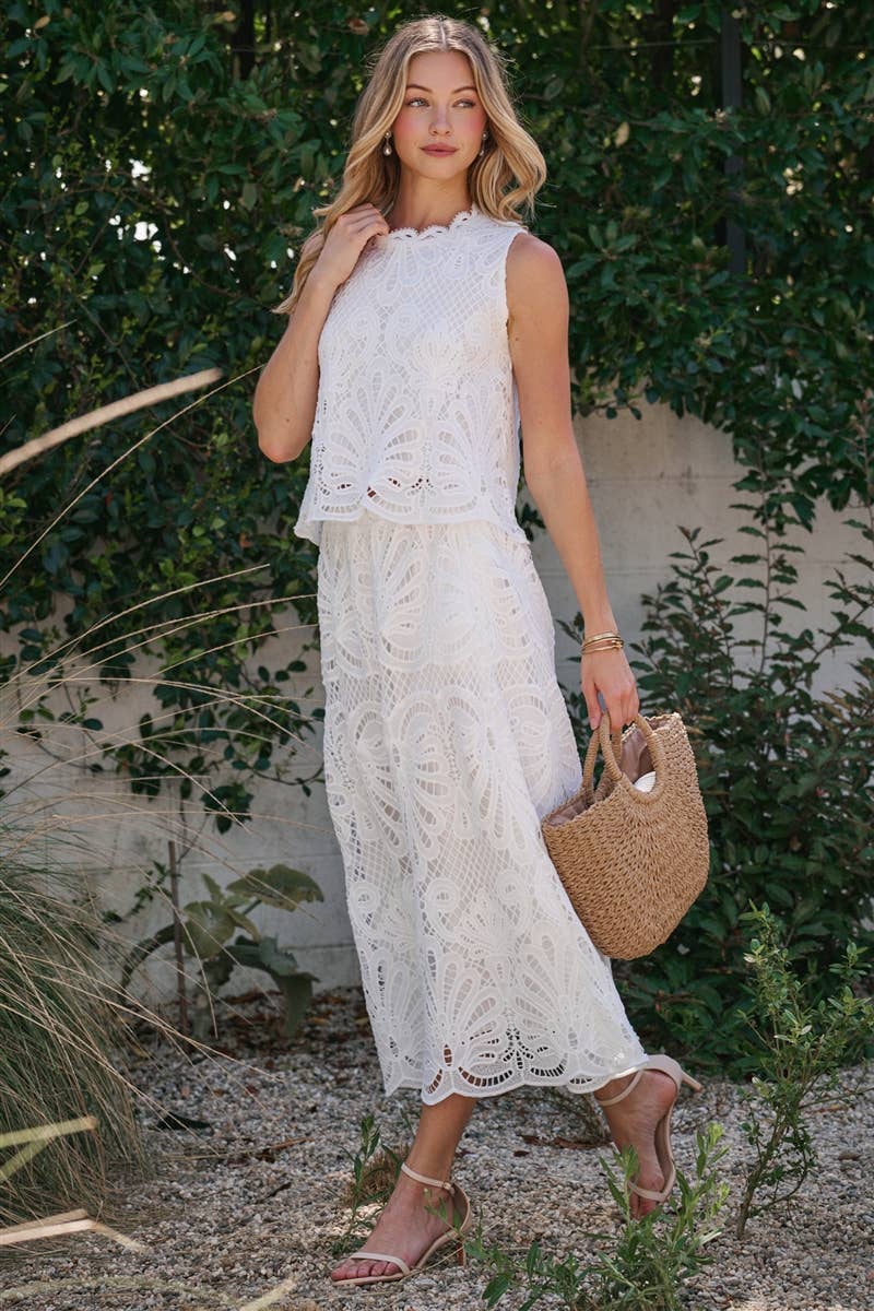 Lace Top & Skirt Set