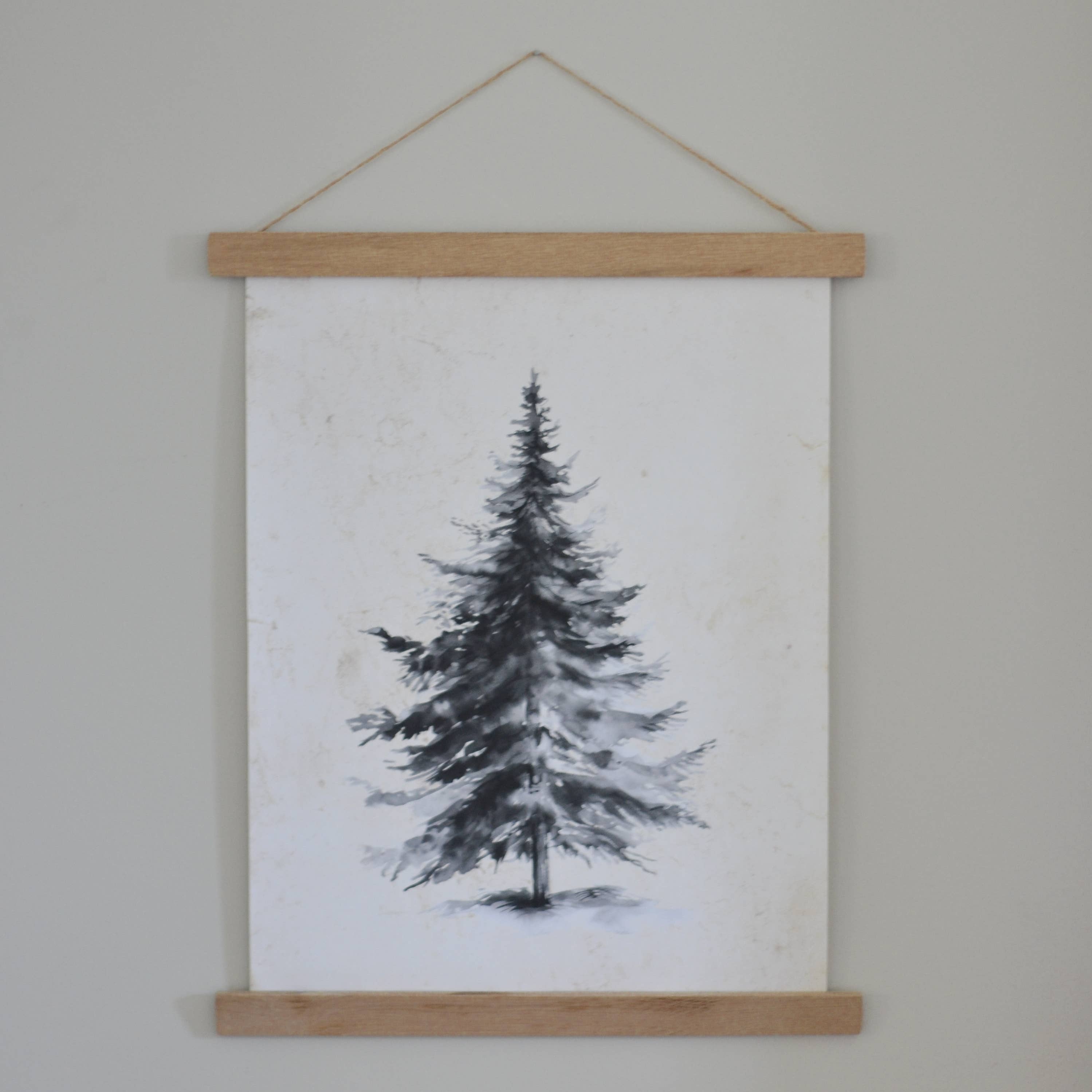 Christmas Tree Canvas Wall Hanging: 16x20