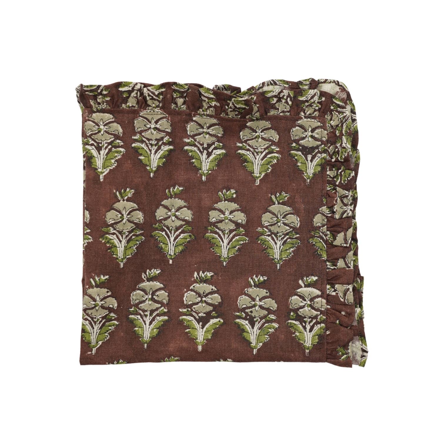 Block Printed Napkins: Wine / Set of 4