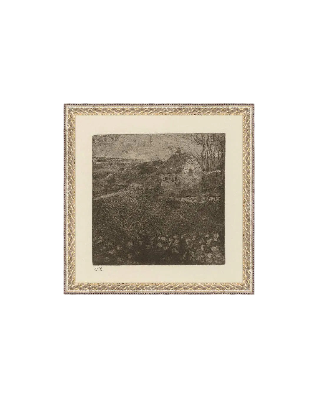 La Masure Framed Antique Art: 16x16