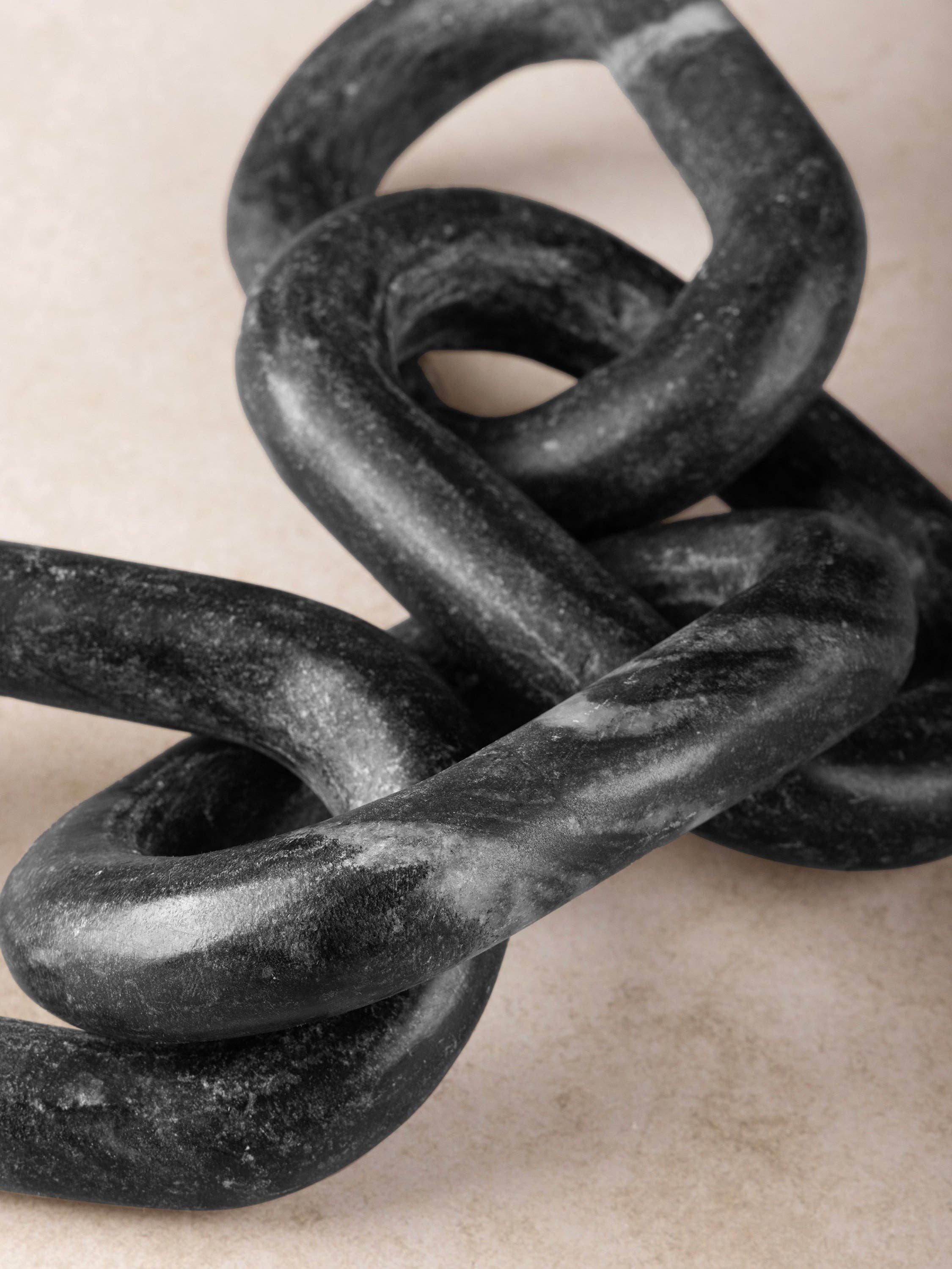 Eternity Marble Decorative Chain Links: Midnight Black