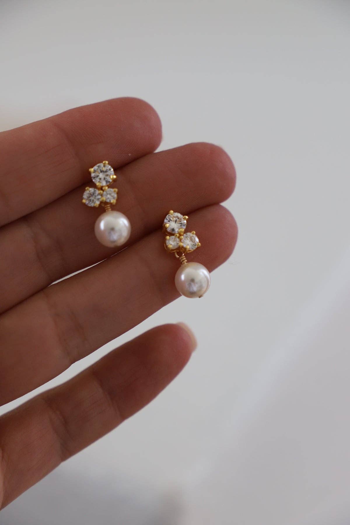 Dahlia Stud Earrings: Yellow Gold