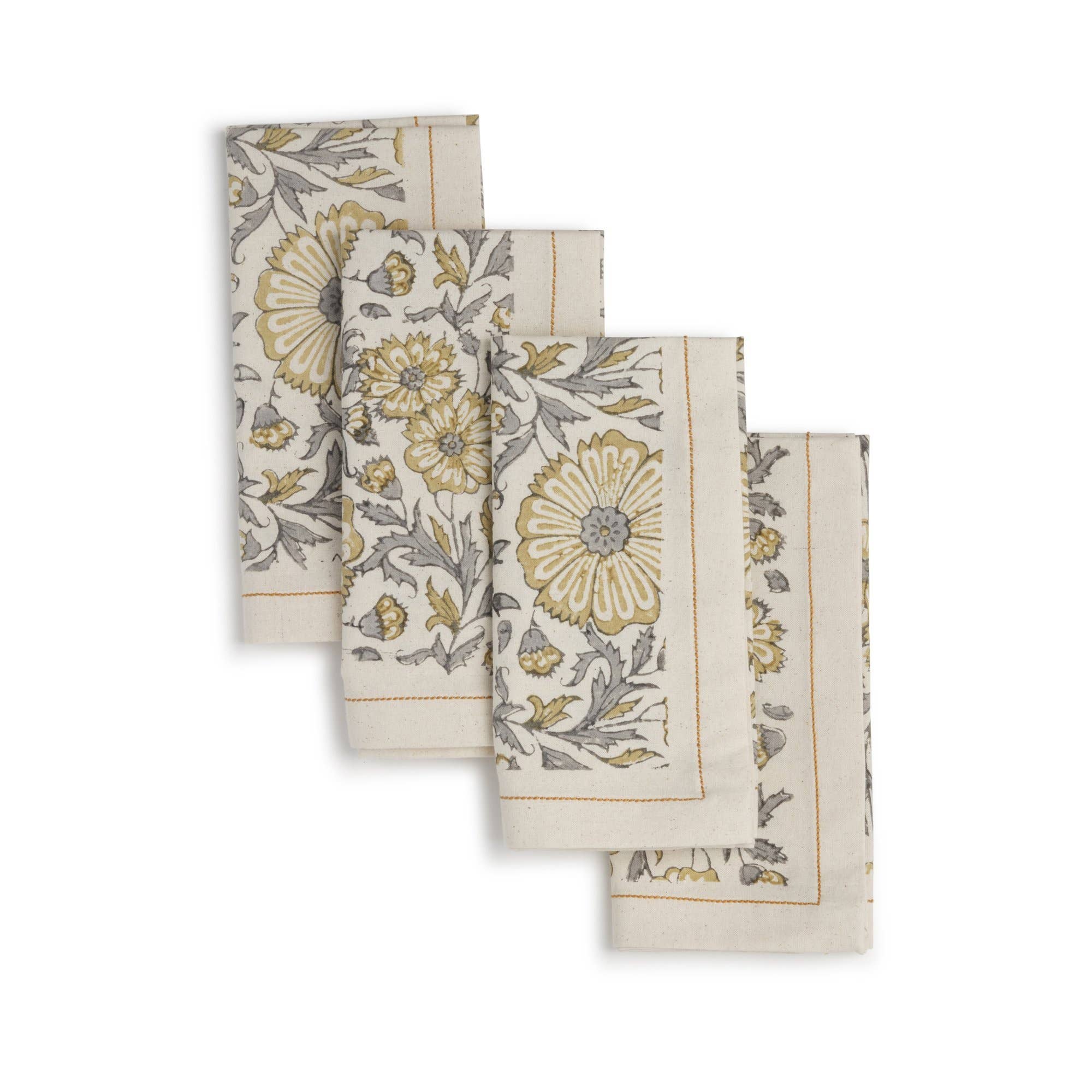 Zinnia Cotton Napkins: Set of 4