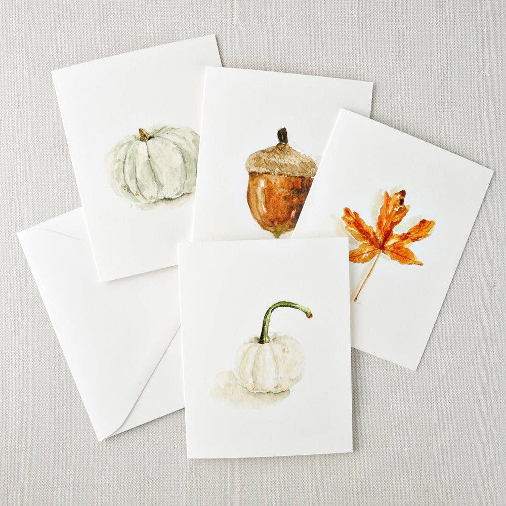 Assorted Autumn Notecards: Set of 8