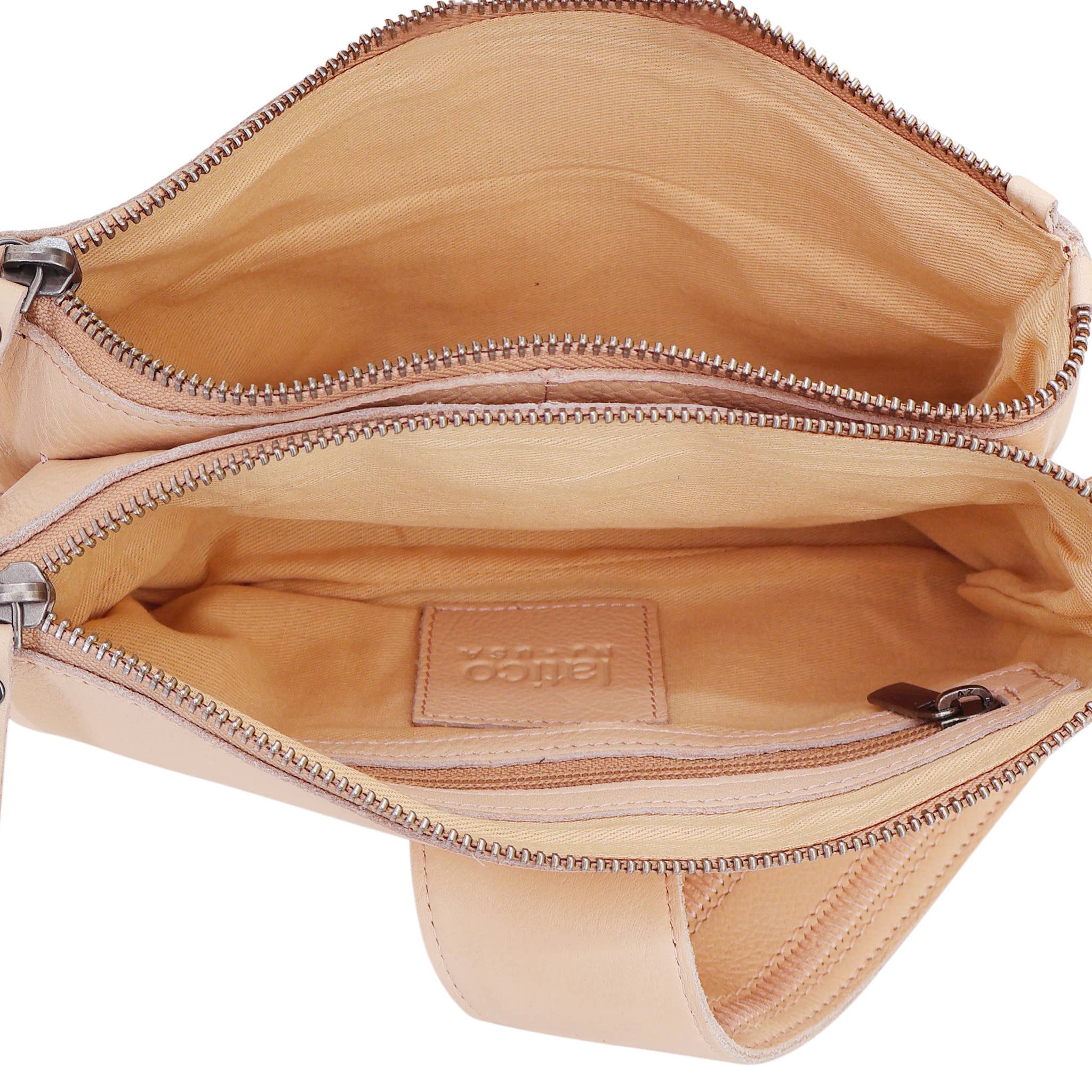 Malta Handcrafted Leather Crossbody Bag: Cognac