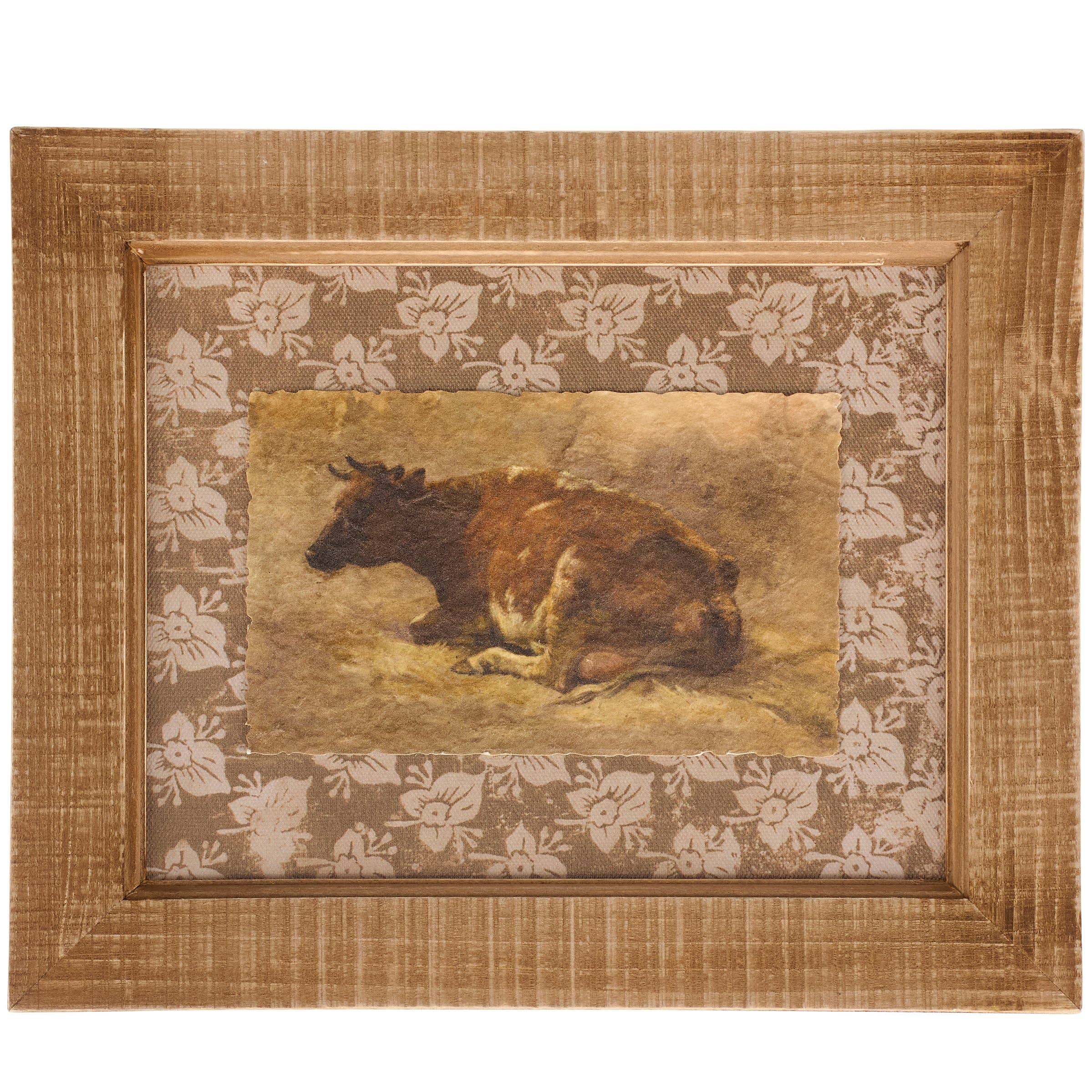 Vintage Cow Framed Wall Art