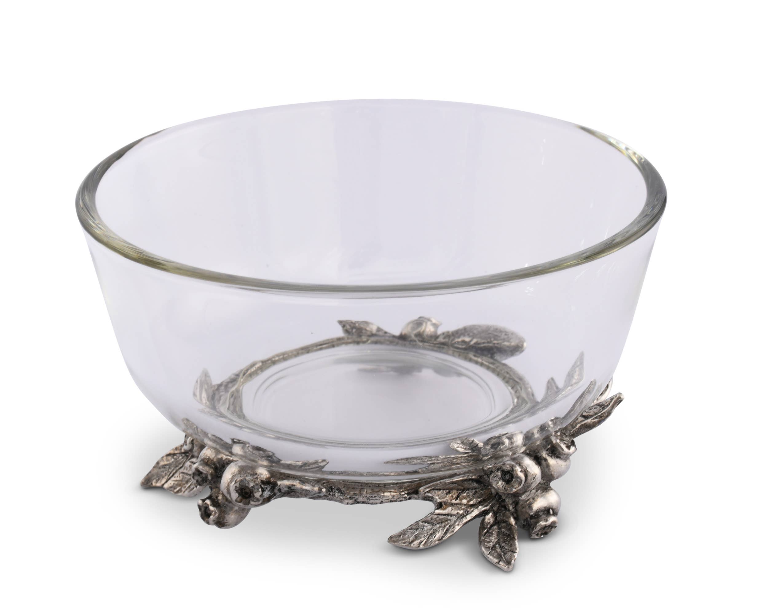 Blueberry Glass & Pewter Bowl