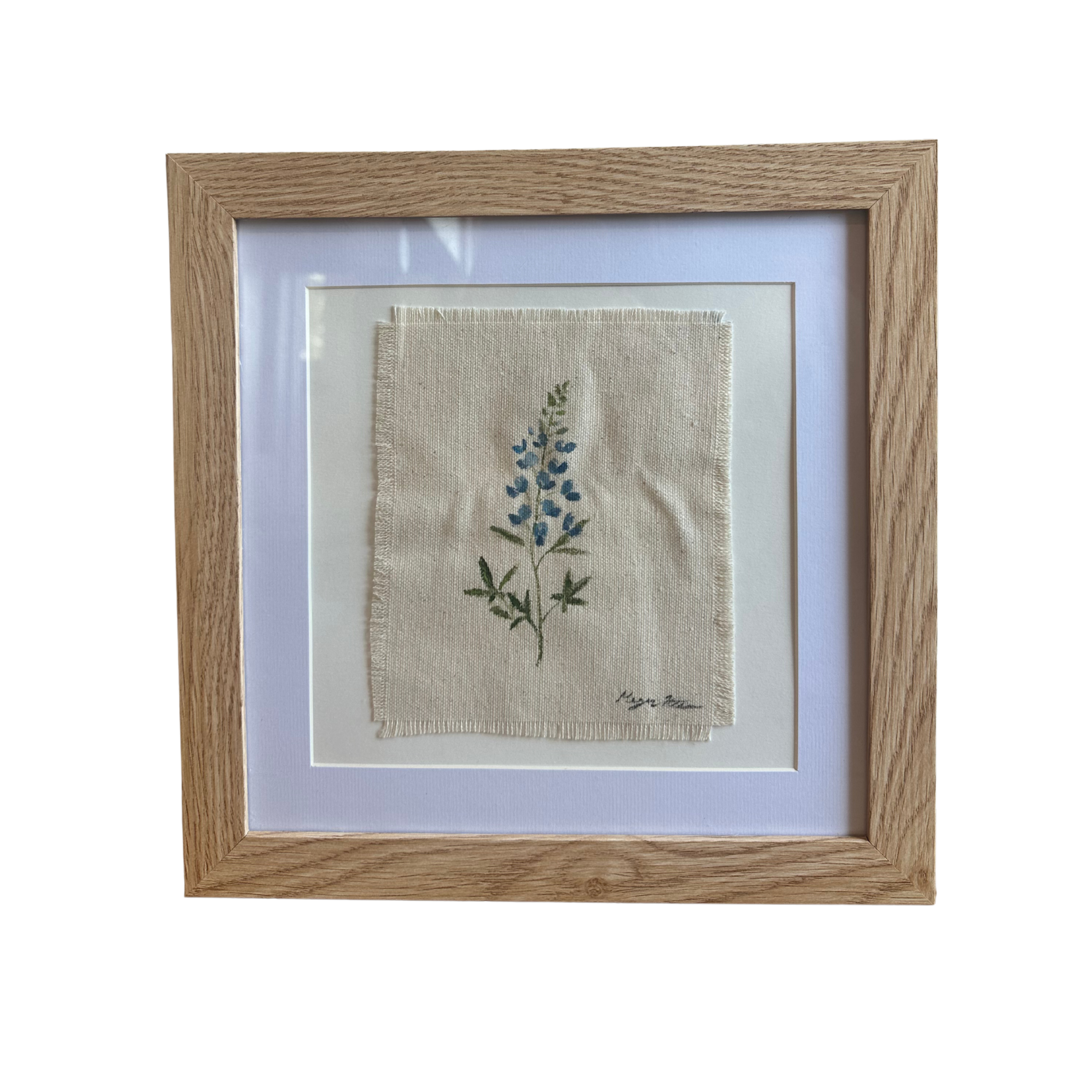 Bluebonnet on Cotton: Original Painting