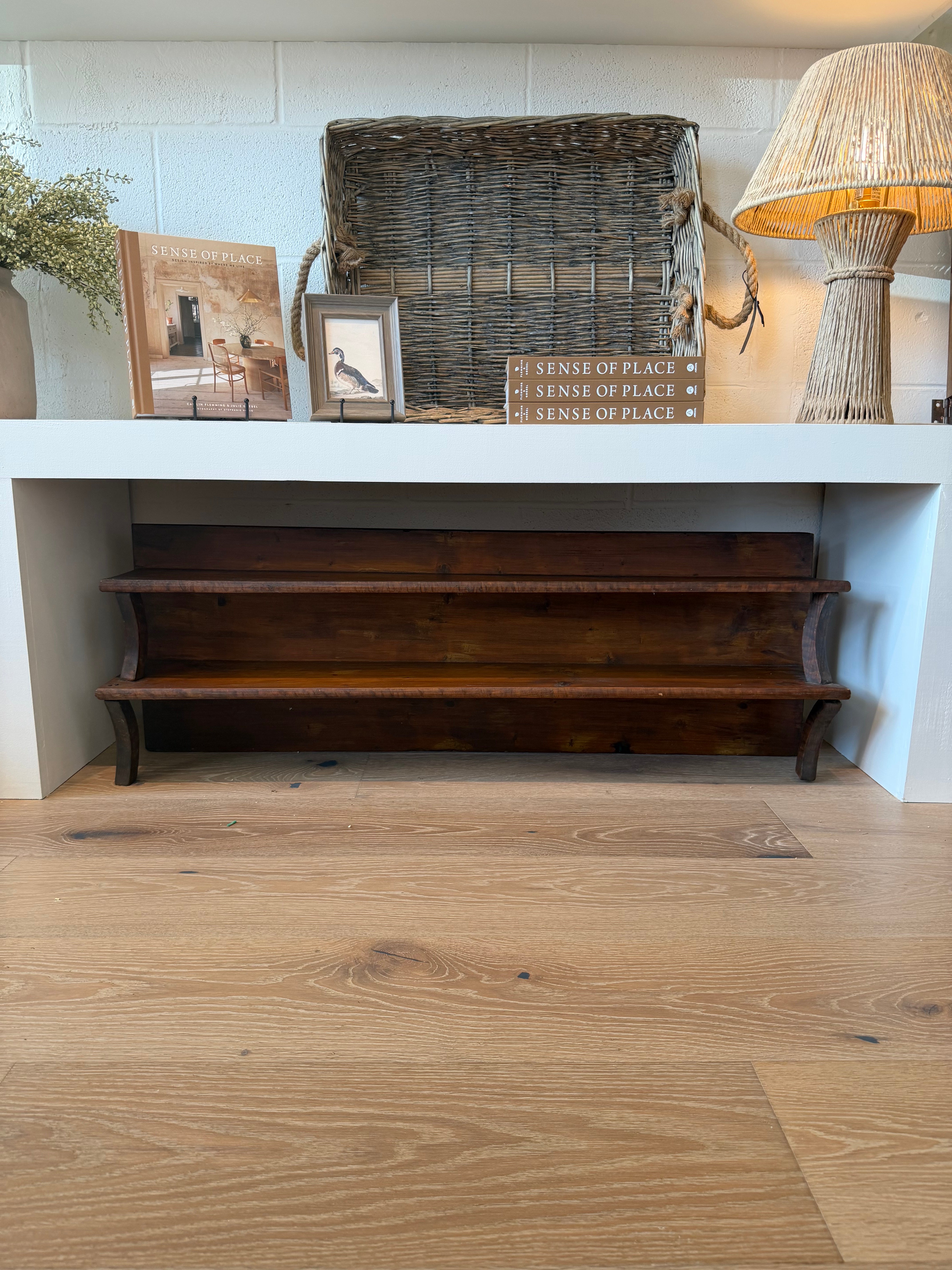 Primitive Antique Two-Tiered Wall Shelf
