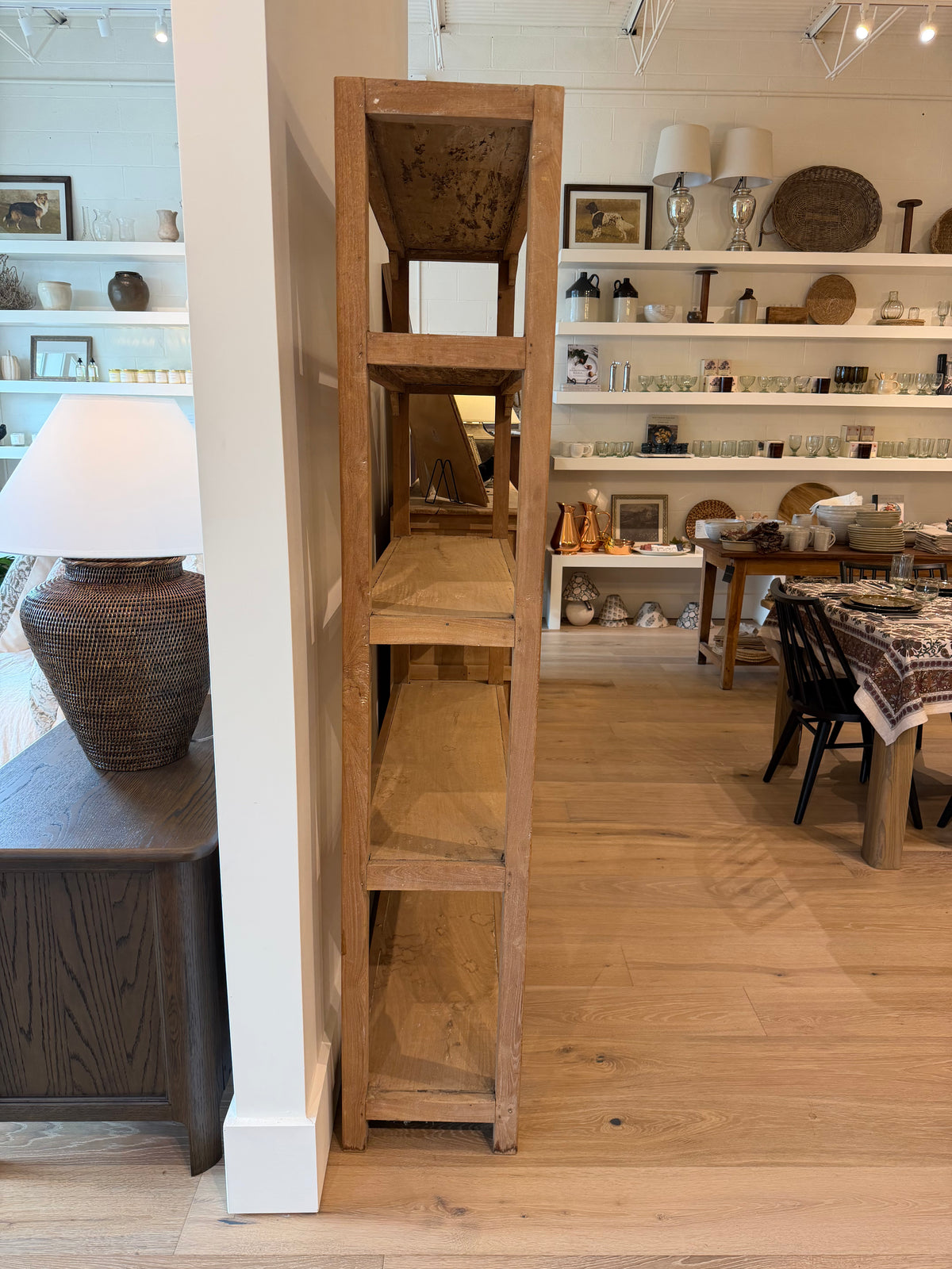 Antique Wooden Display Shelves