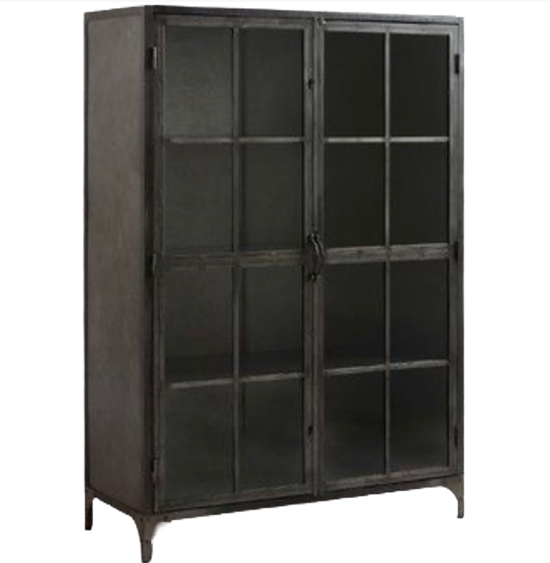 Black Metal Display Cabinet