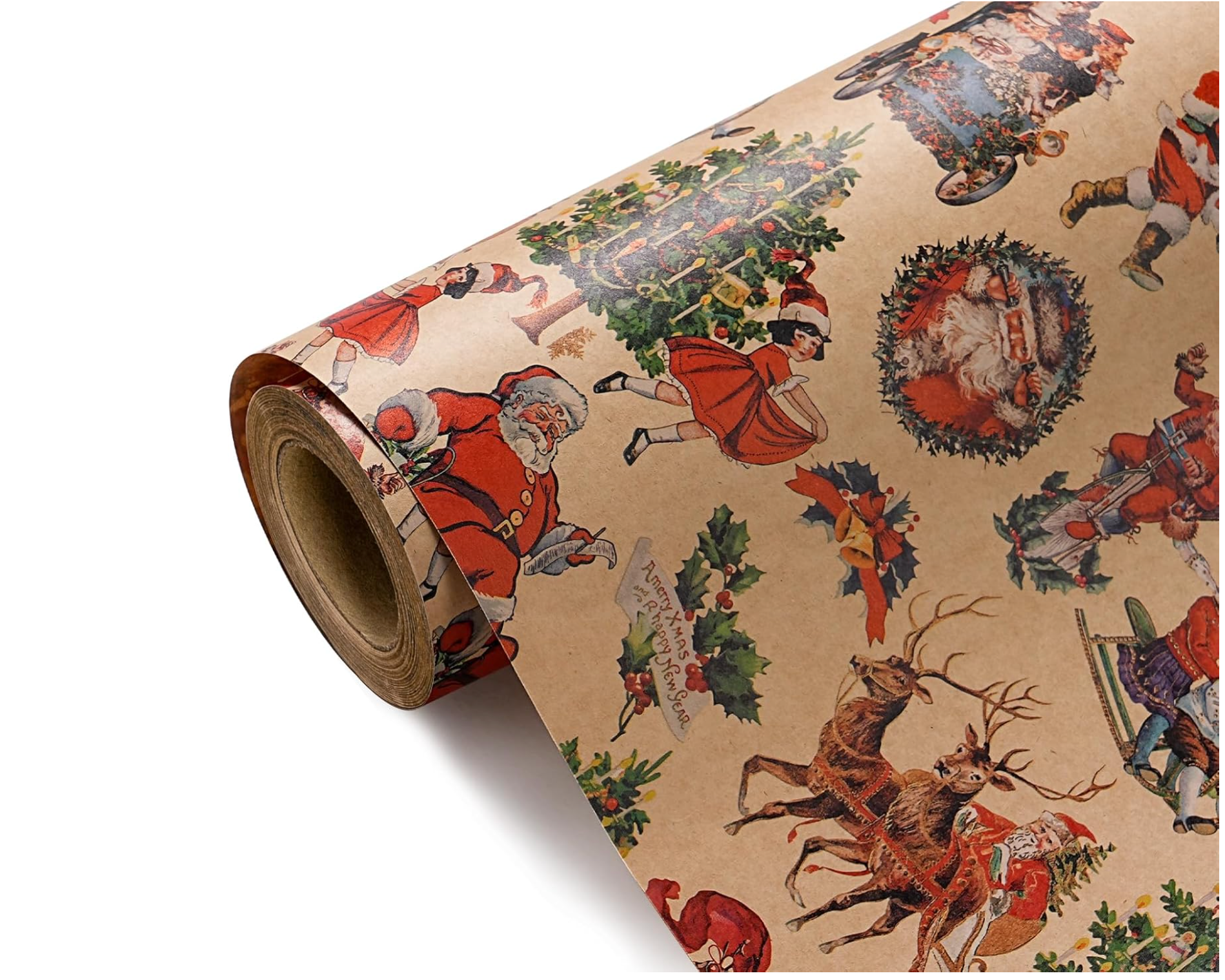 Vintage Wrapping Paper: Santa