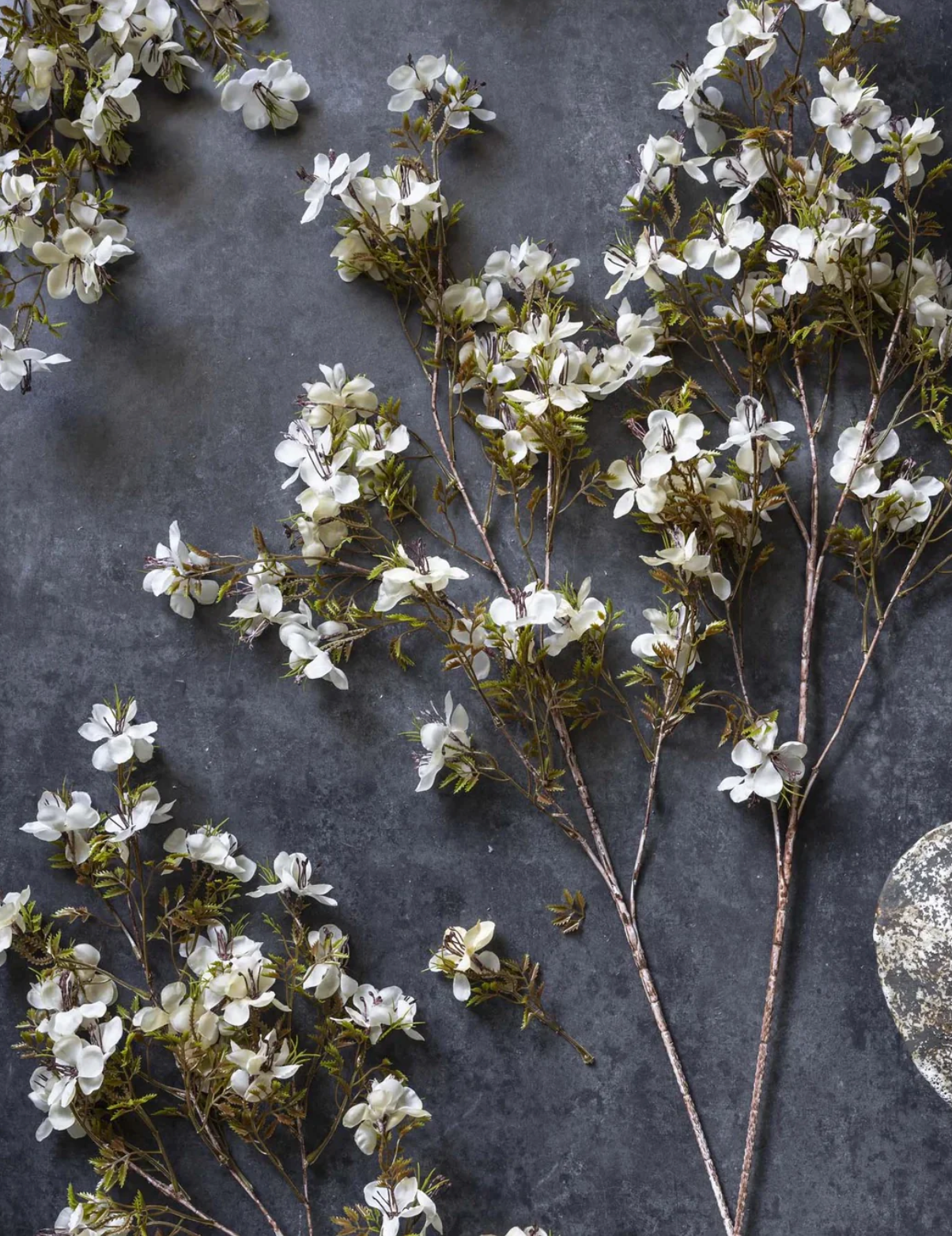 Faux Prunus Blossom: Cream