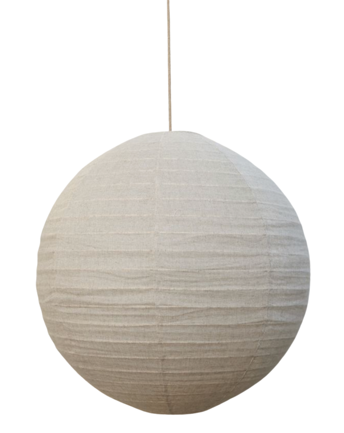 Large Linen Globe Pendant