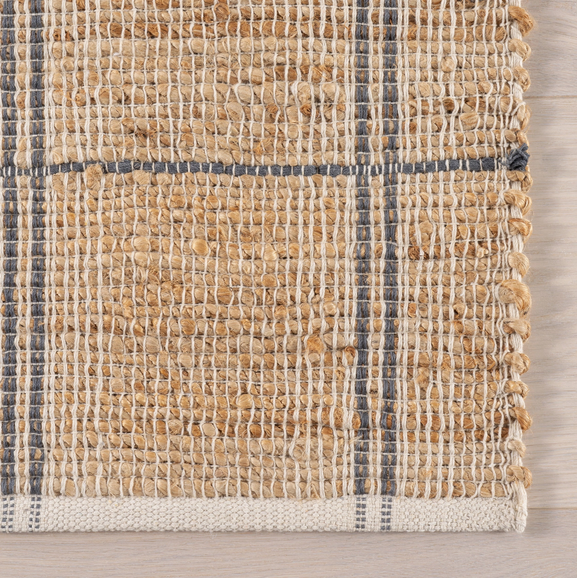 Oscar Plaid Jute Rug: 9' x 12'