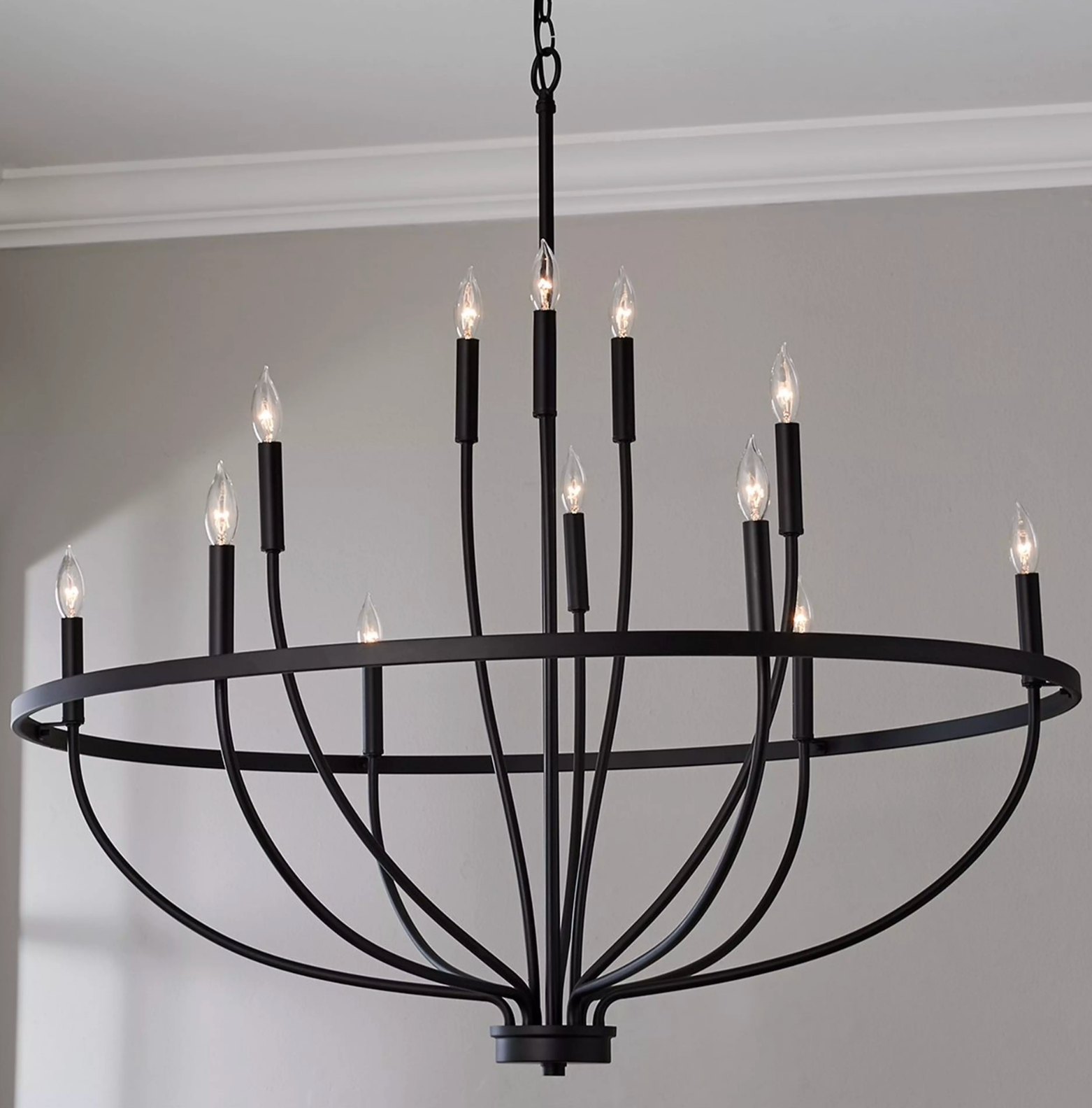 Graceful Curve Chandelier: Large
