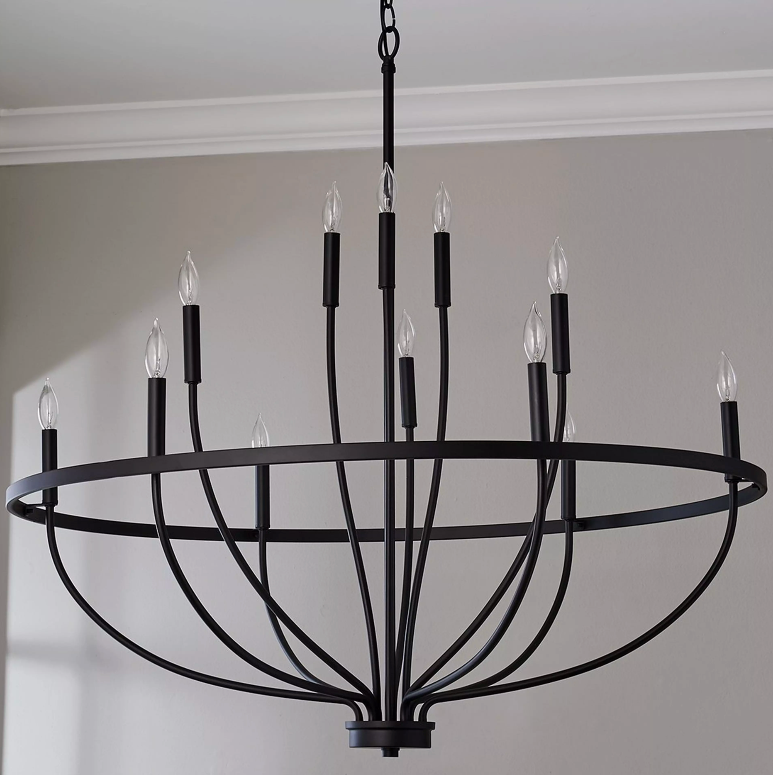 Graceful Curve Chandelier: Large