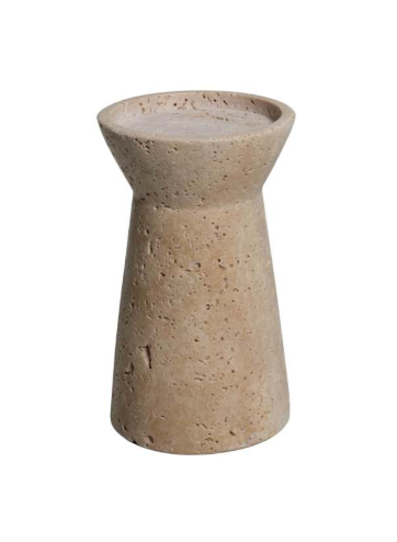 Travertine Pillar Candle Holder: Large