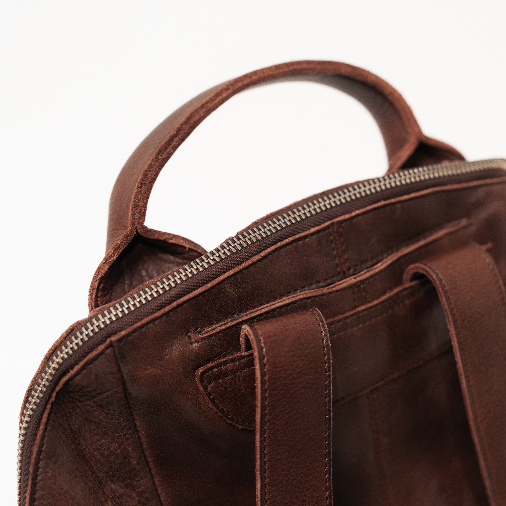 Moore Leather Backpack: Brown