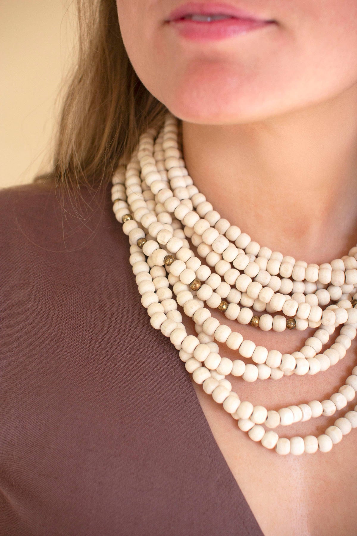 Cream Beaded Necklace