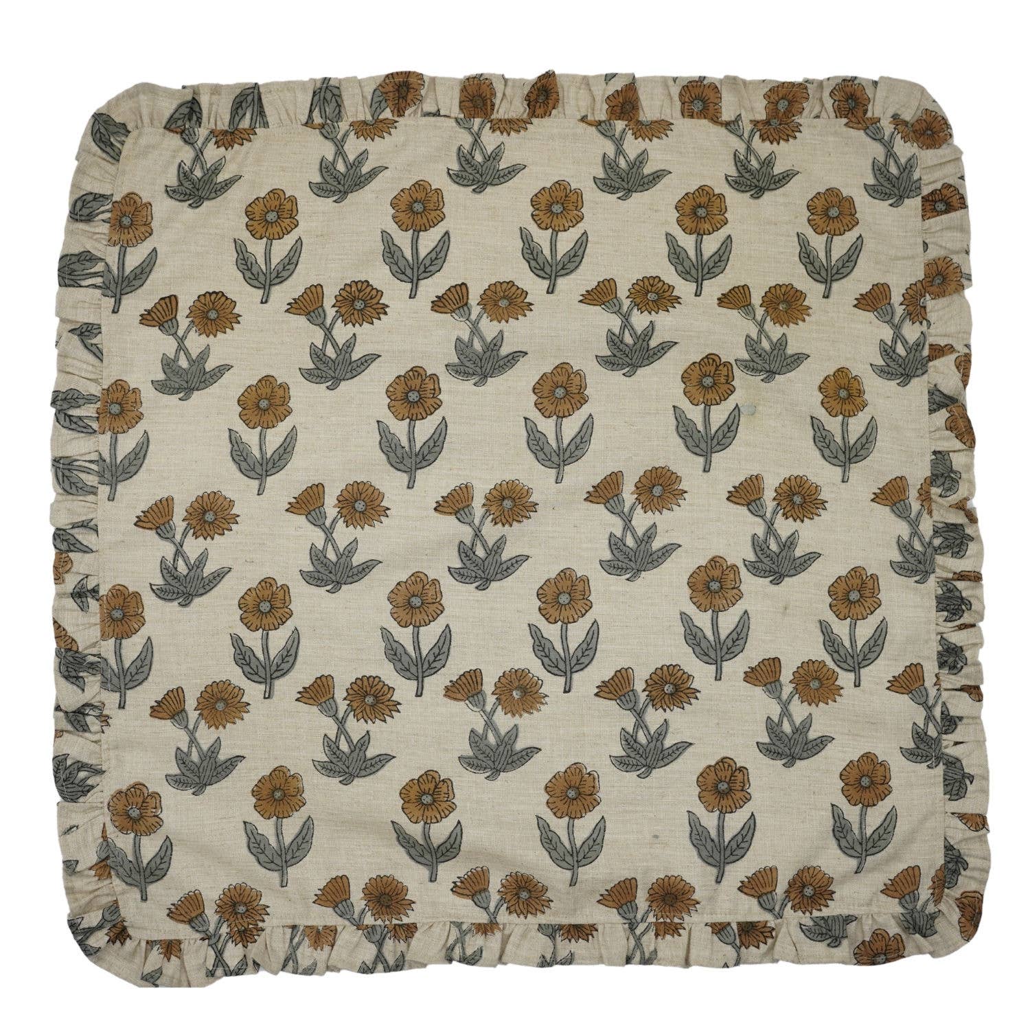Block Printed Napkins: Beige / Set of 4