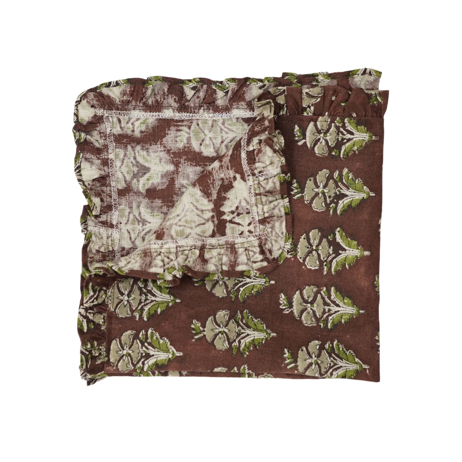 Block Printed Napkins: Wine / Set of 4
