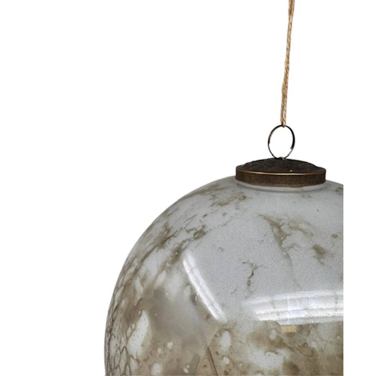 8" Marble Plated Glass Ornament