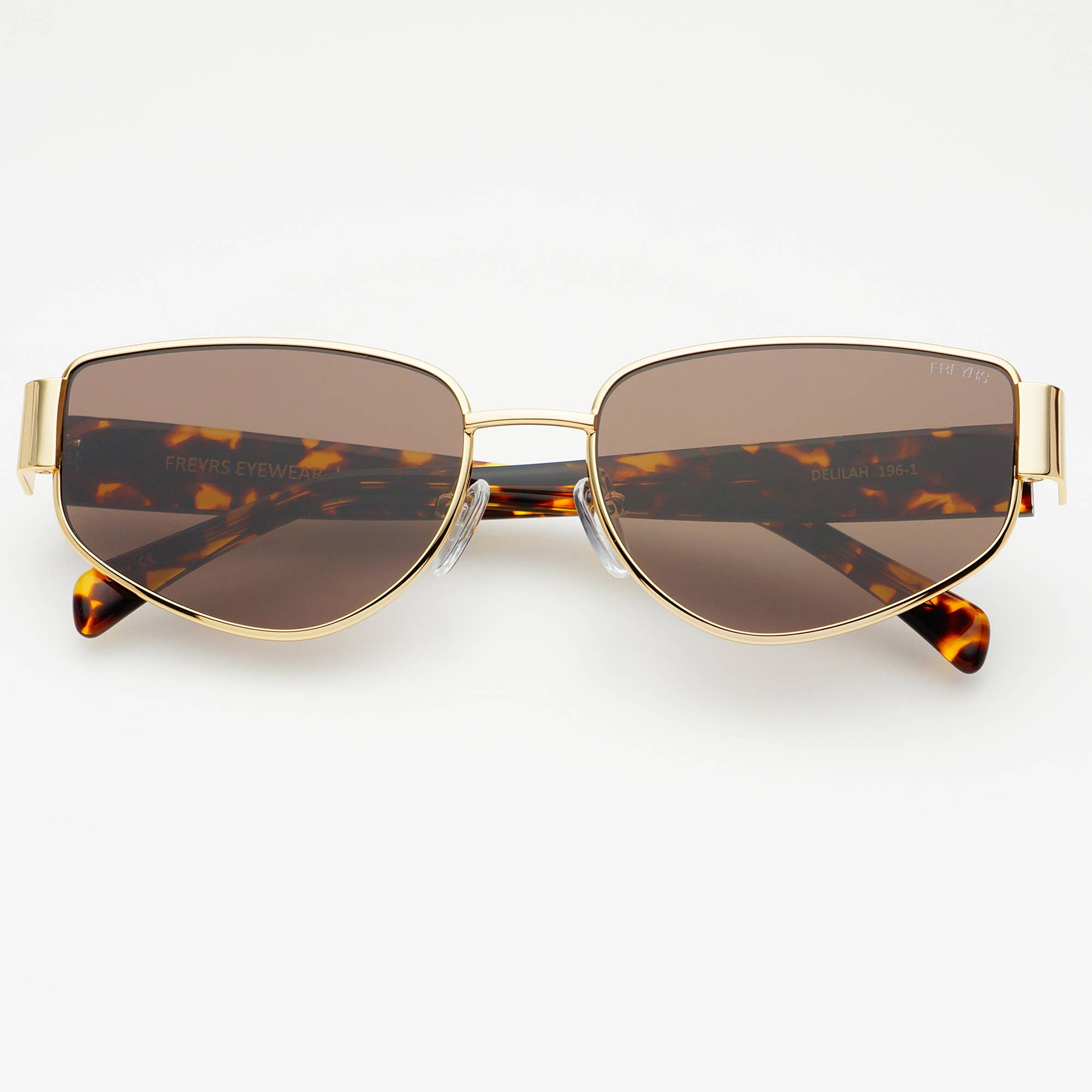 Delilah Sunglasses: Gold / Brown