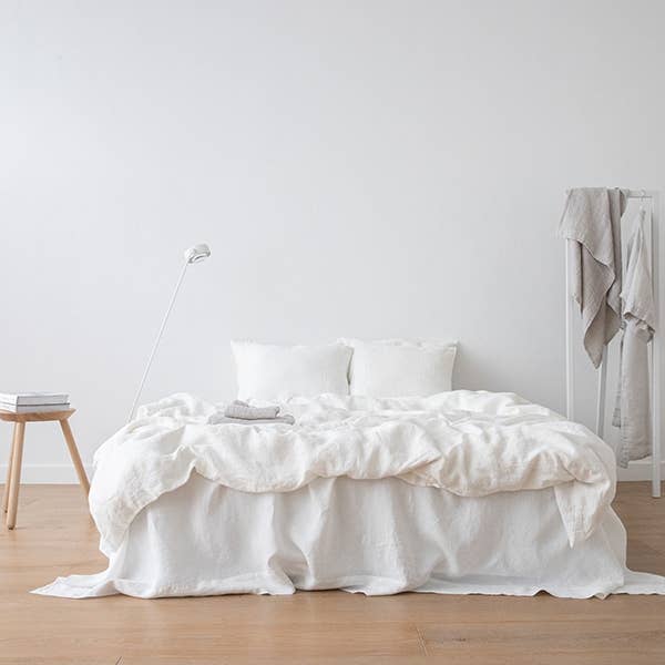 European Linen Flat Sheet: Off White (King)