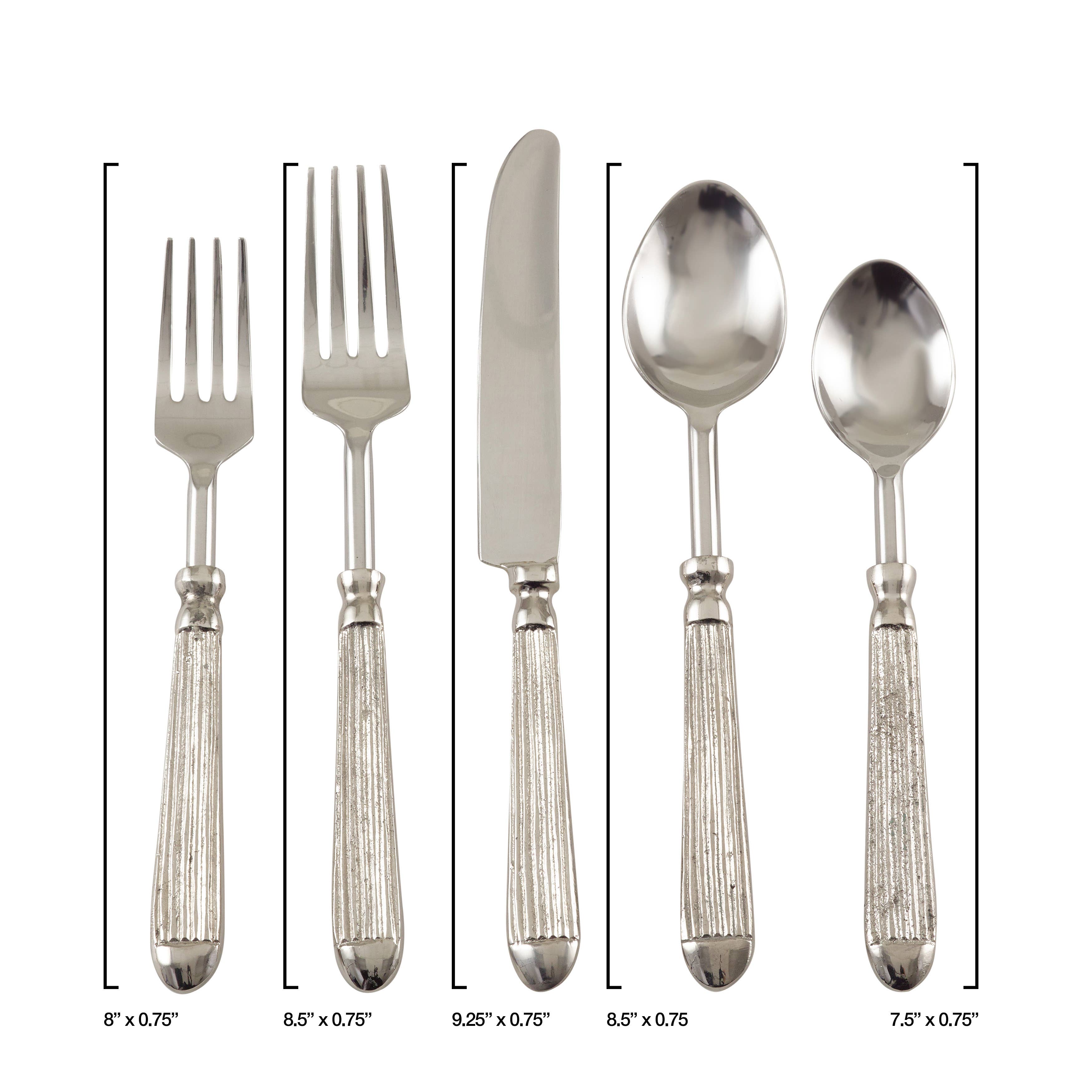 Ribbed Flatware: Silver