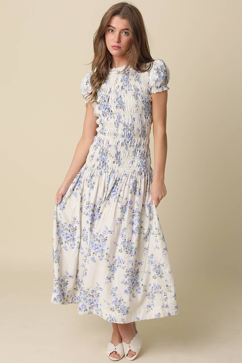 Floral Smocked Maxi Dress