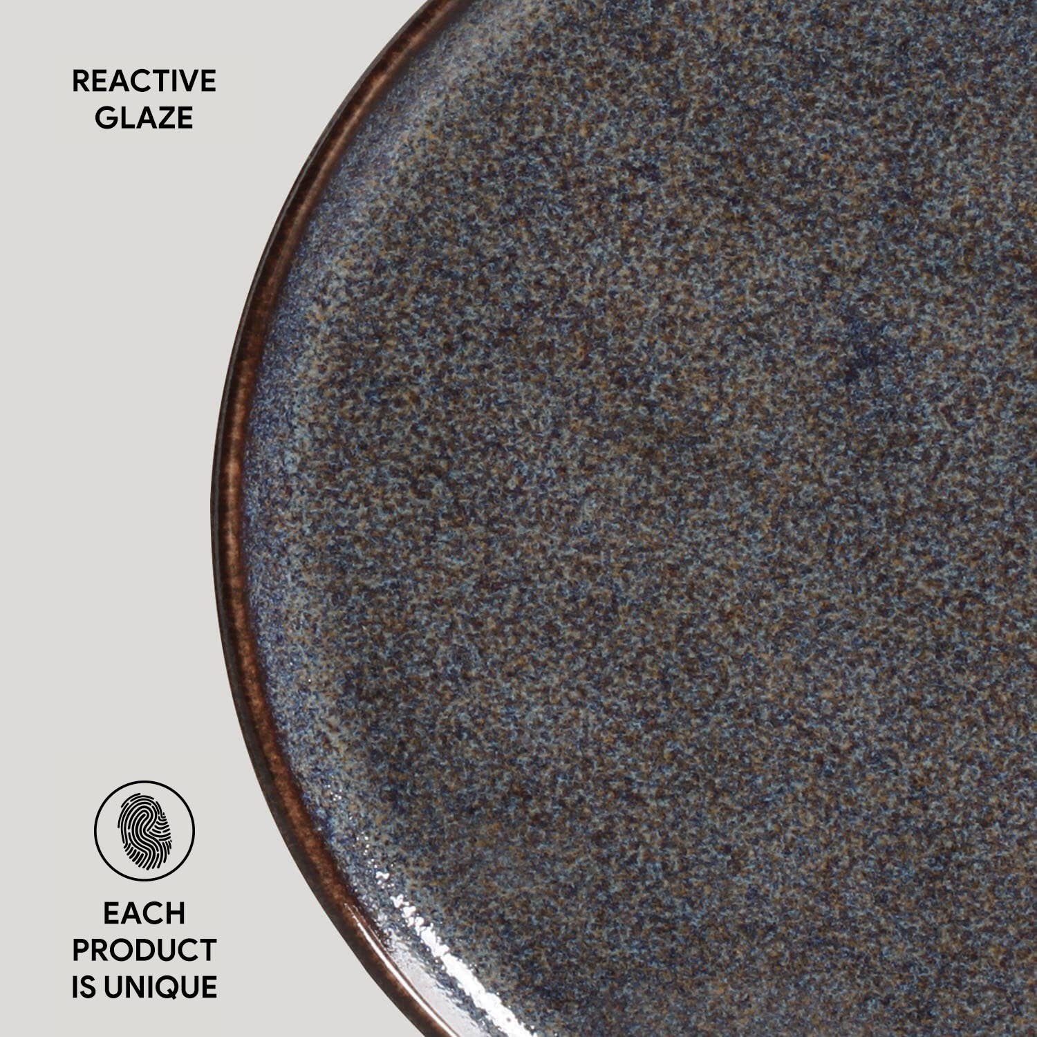 Stoneware Dessert Plate: Titanium