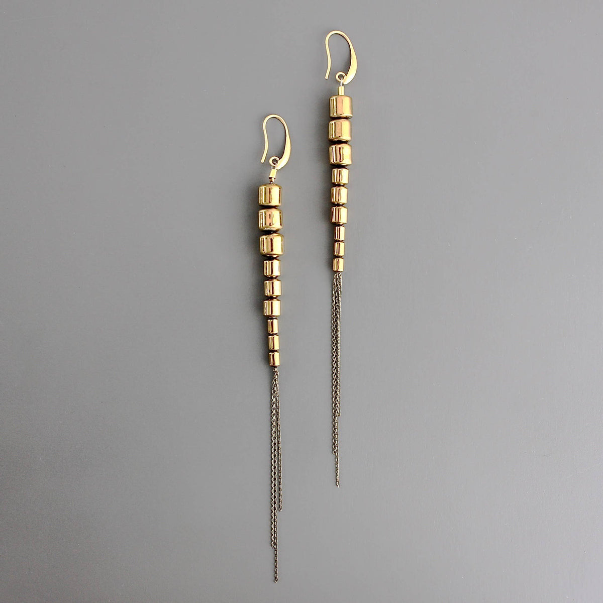 Gold Ox Chain Earrings