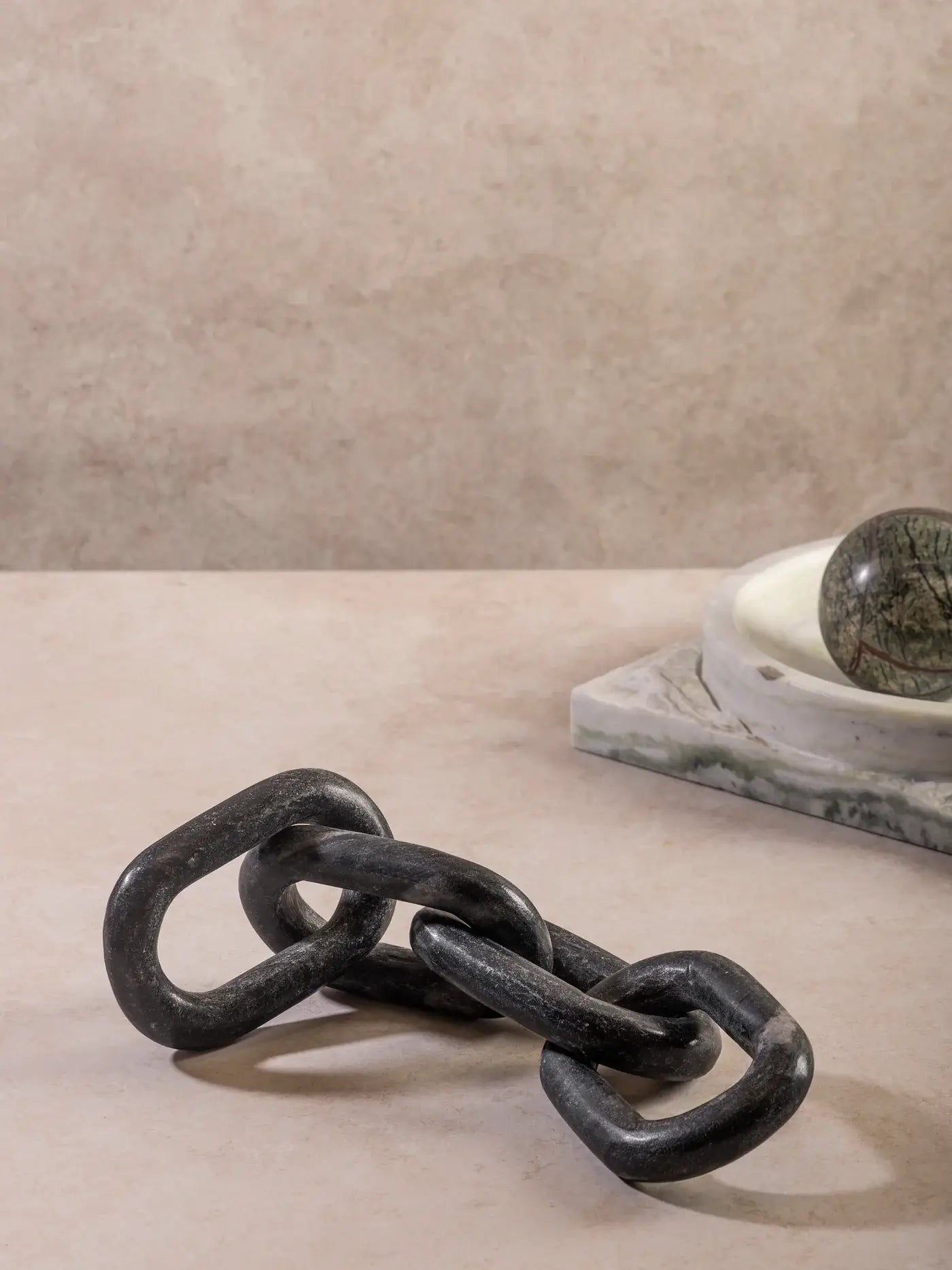 Eternity Marble Decorative Chain Links: Midnight Black