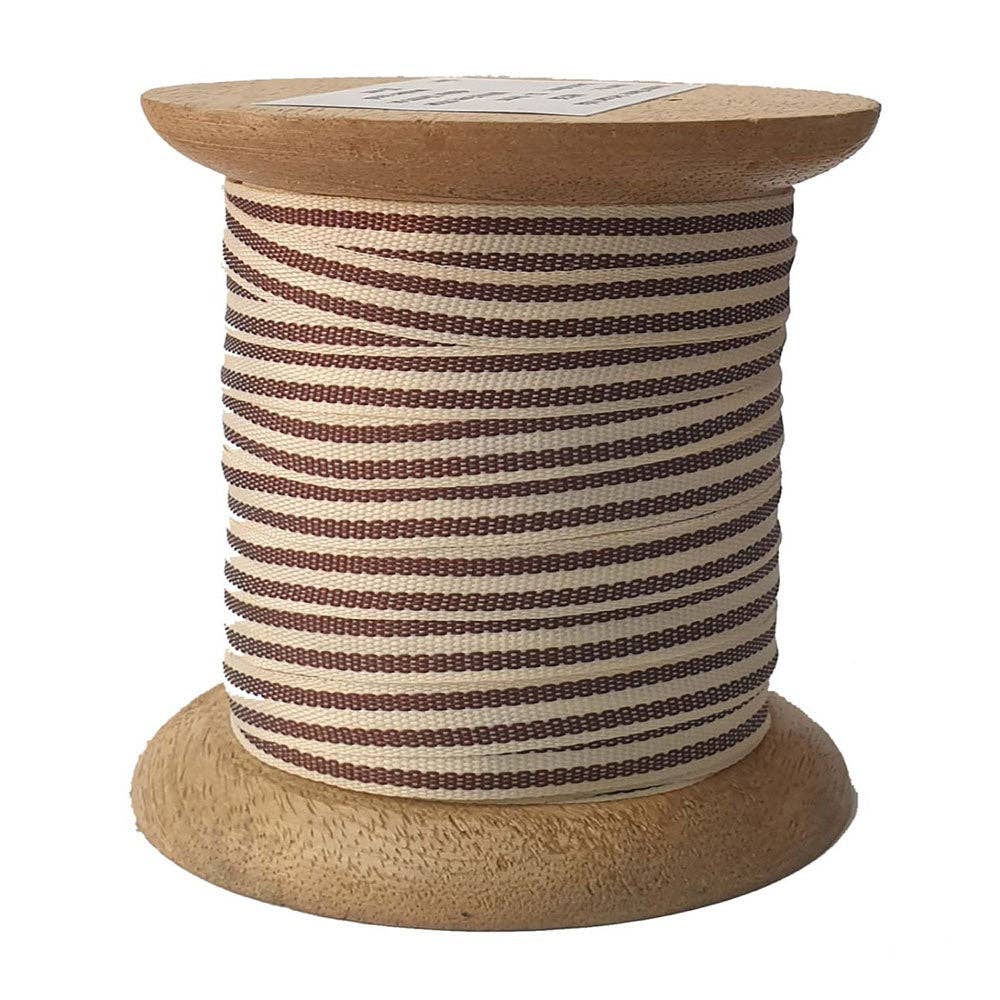 Holiday Ribbon Striped Set of 2, Cream Cafe, 10 mm / 10 yd