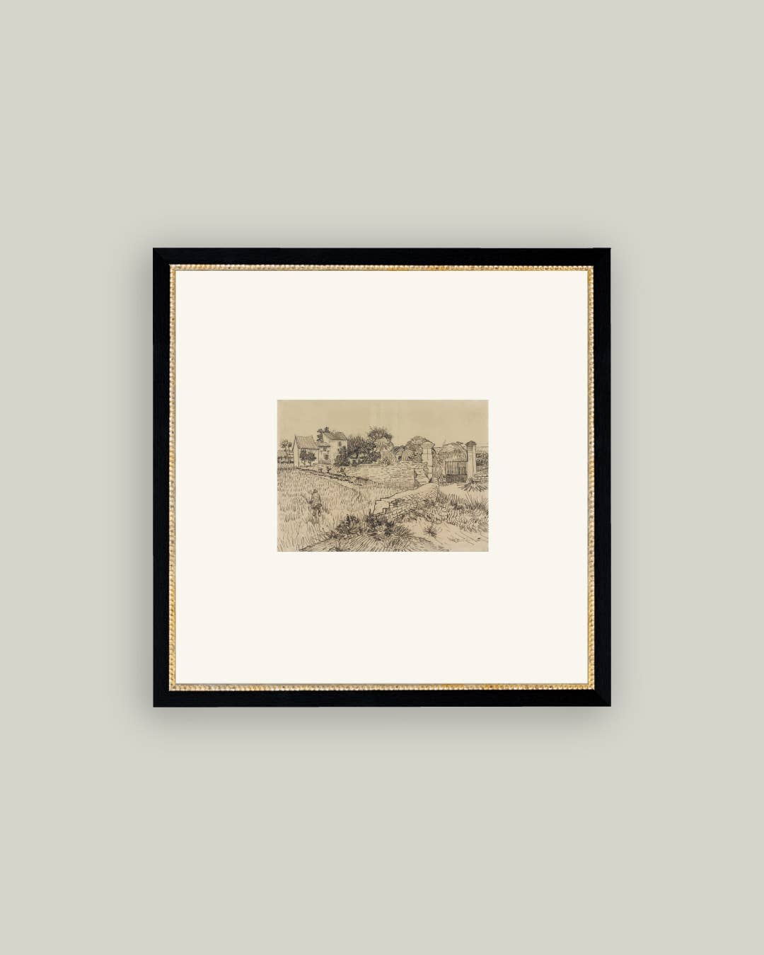 Tuscan Village Framed Antique Art: 15x15