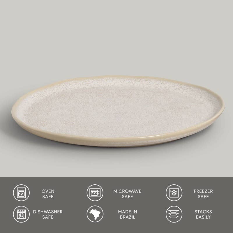 Stoneware Dinner Plate: Latte