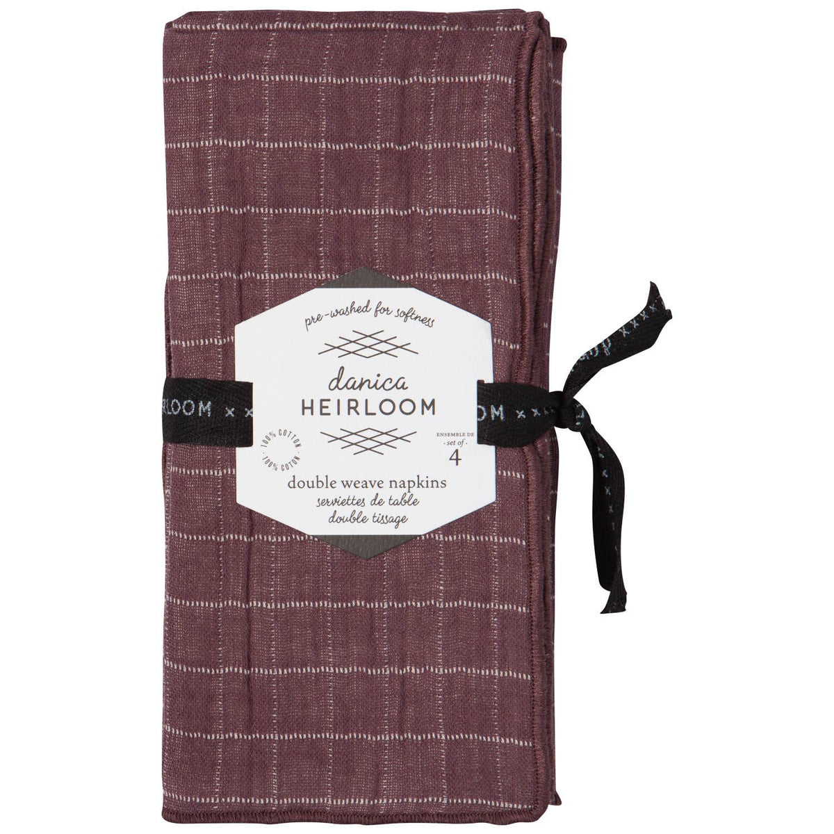 Heirloom Ash Plum Double Weave: Set of 4