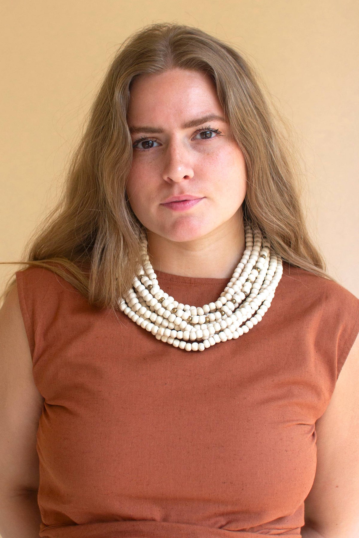 Cream Beaded Necklace