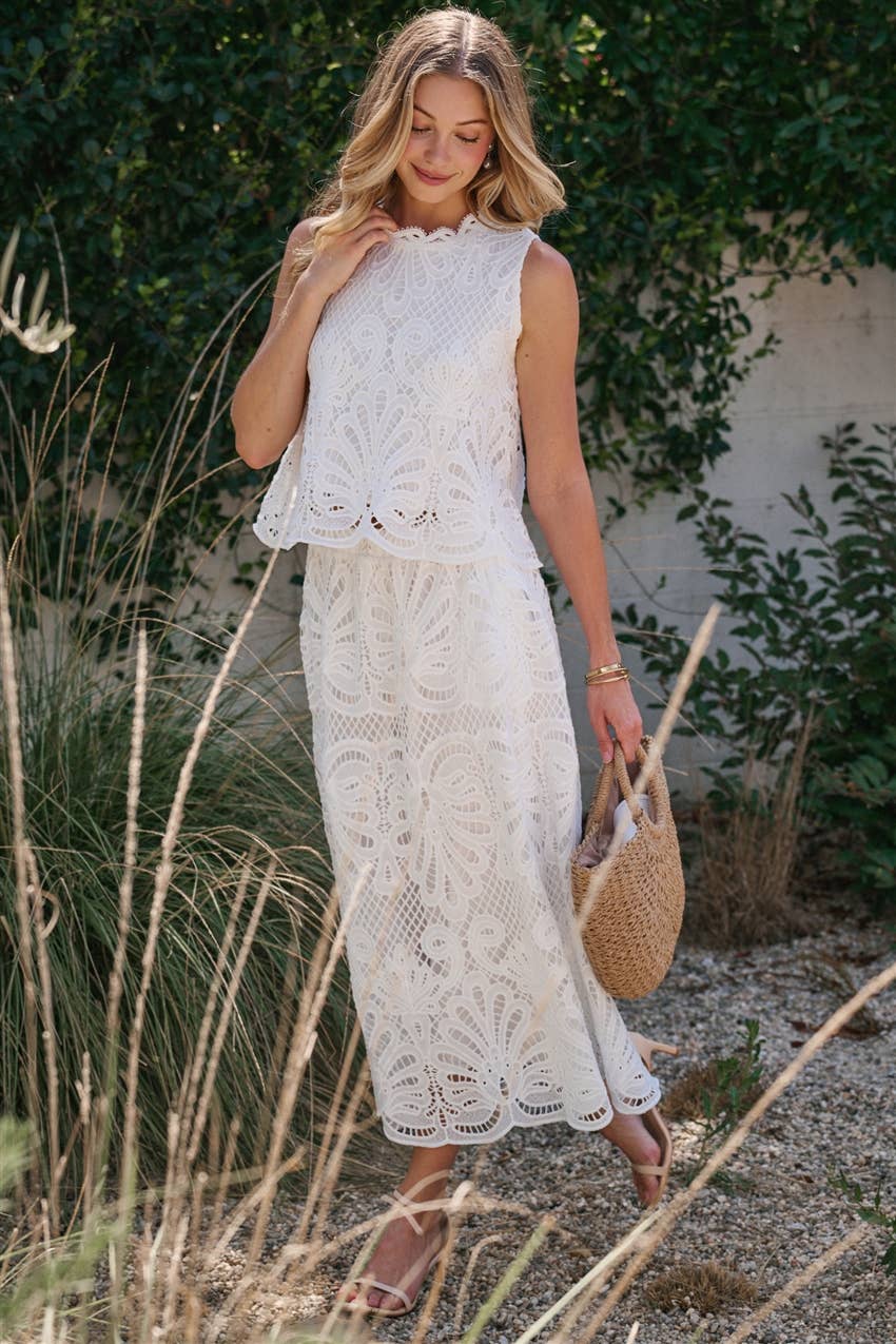 Lace Top & Skirt Set