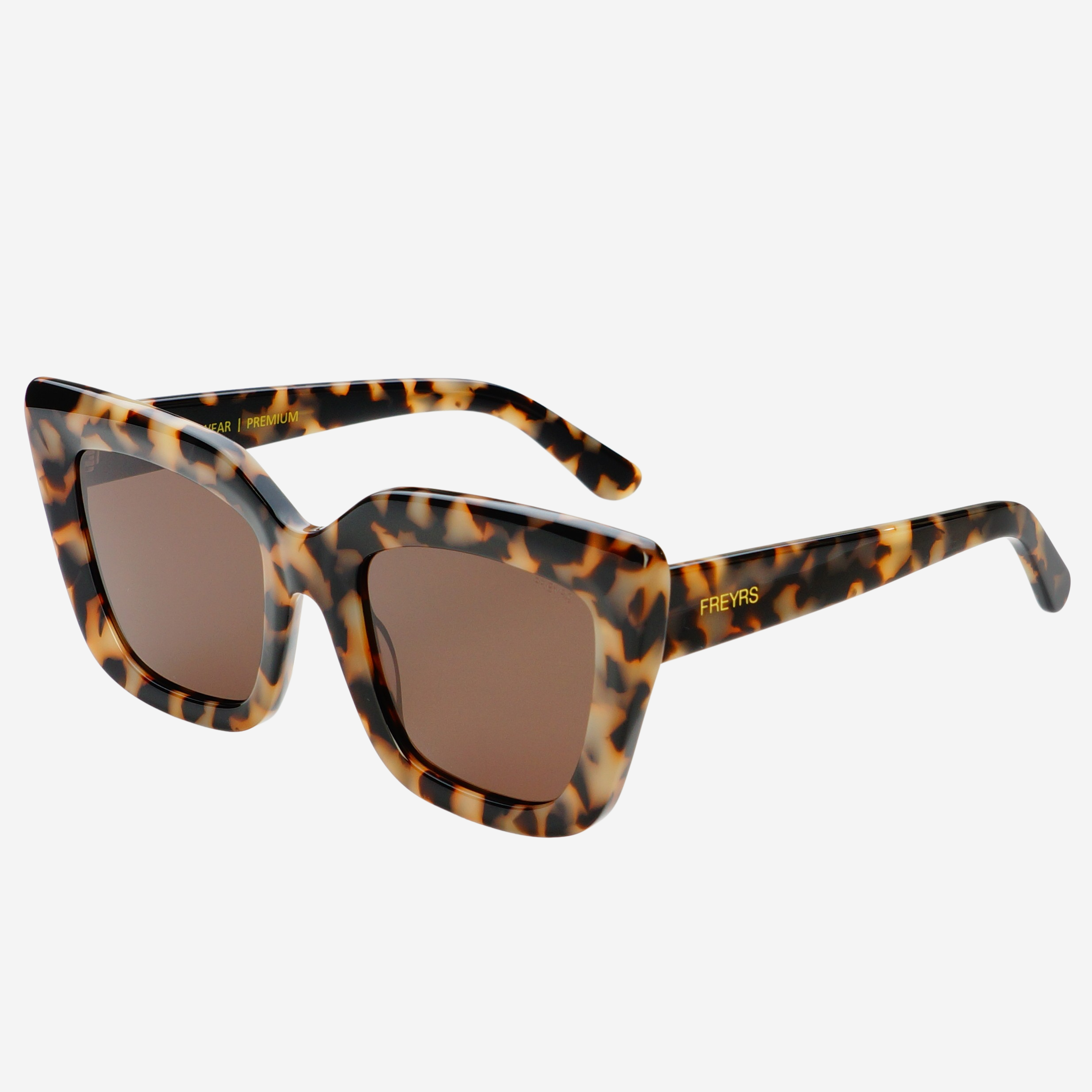 Portofino Oversized Cat Eye Sunglasses: Milky Tortoise