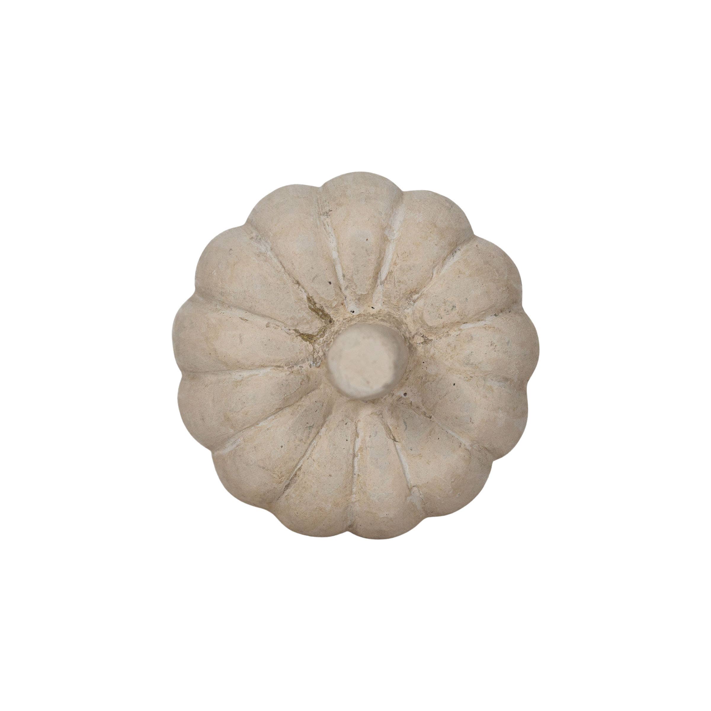 Cream Paper Mache Pumpkin